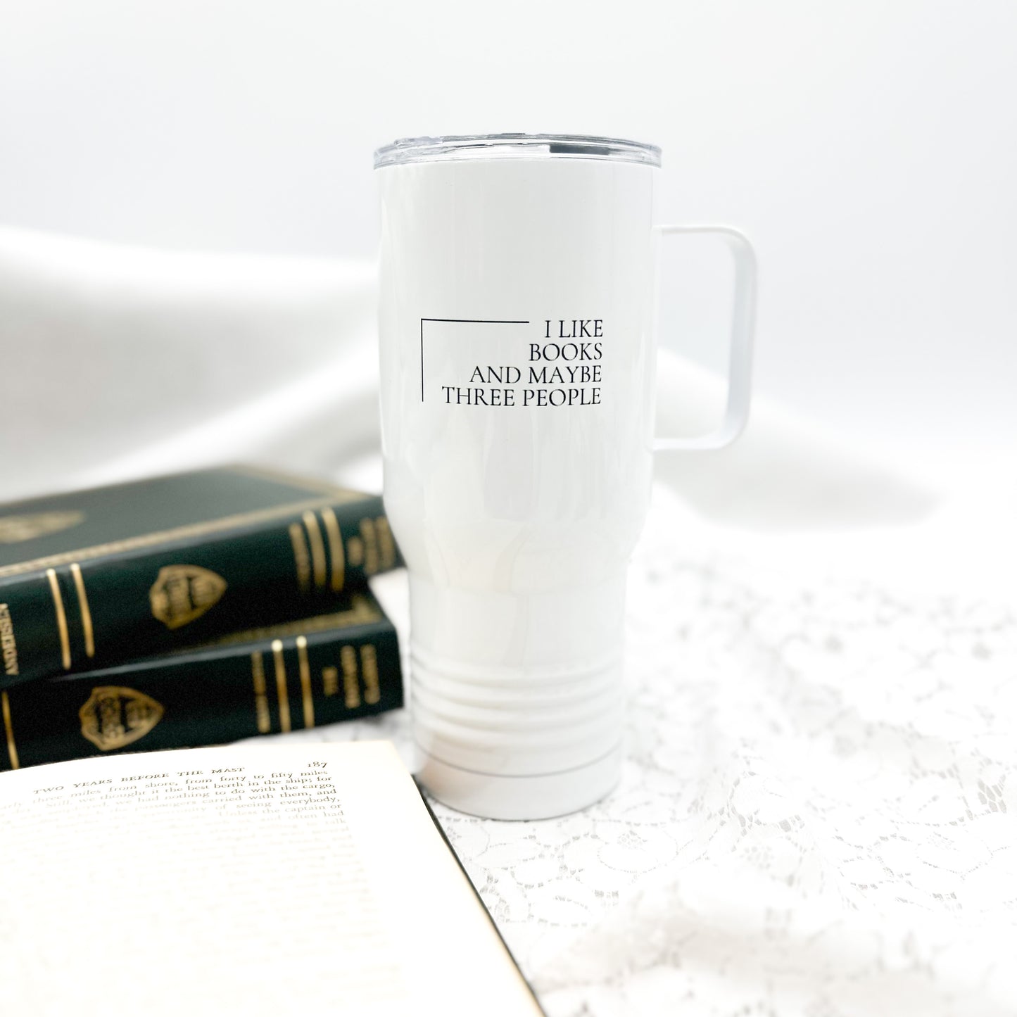 I like Books and Maybe Three People Mug