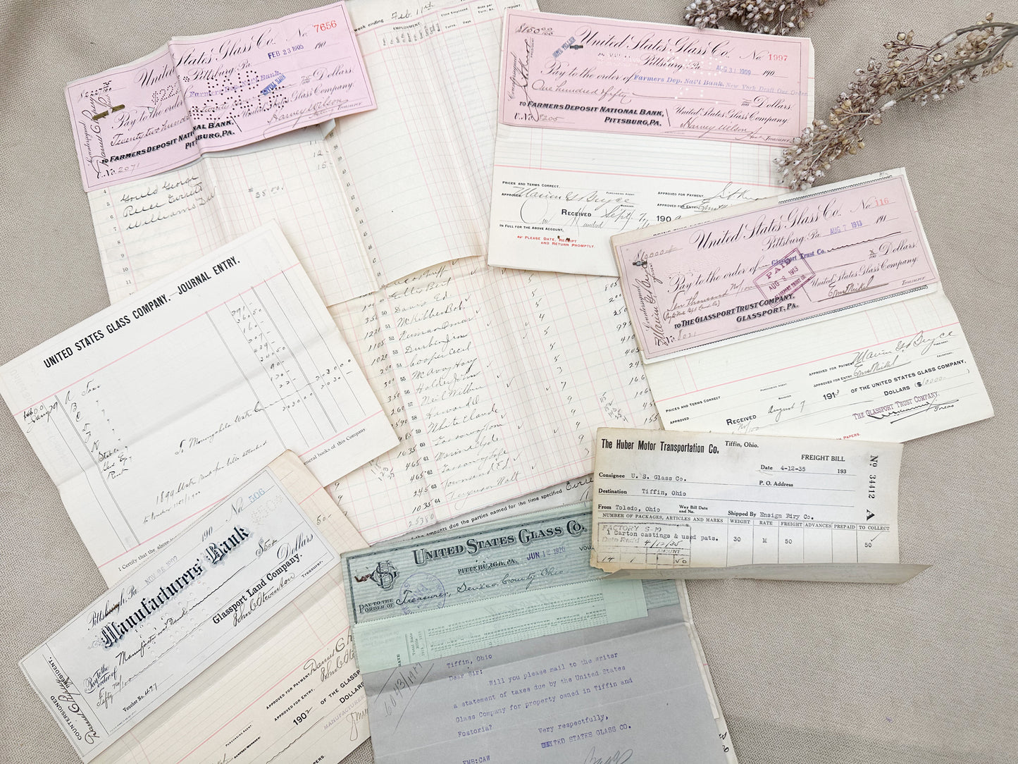 Vintage Ledgers and Papers
