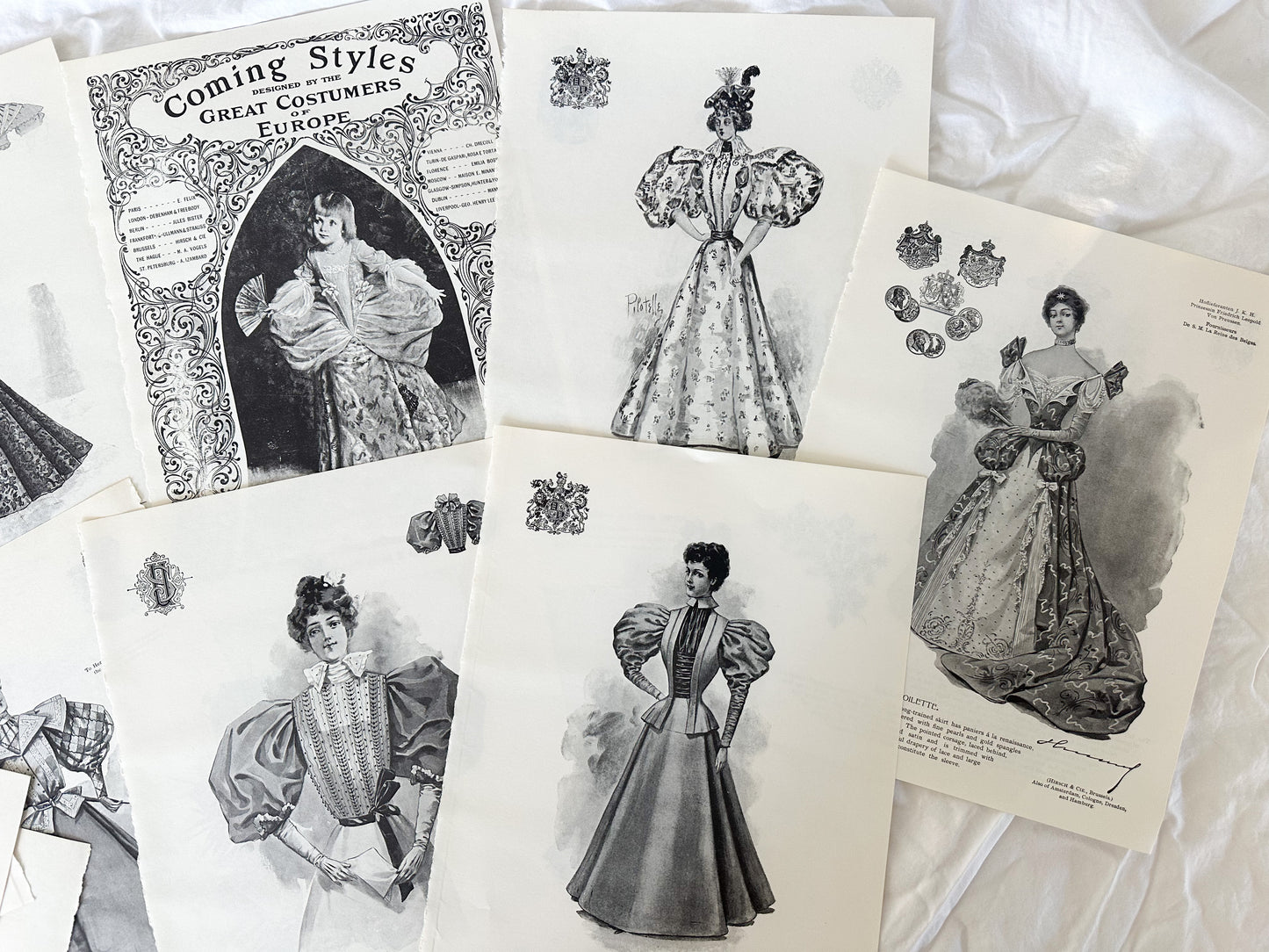 Vintage Fashion Lady Print Set