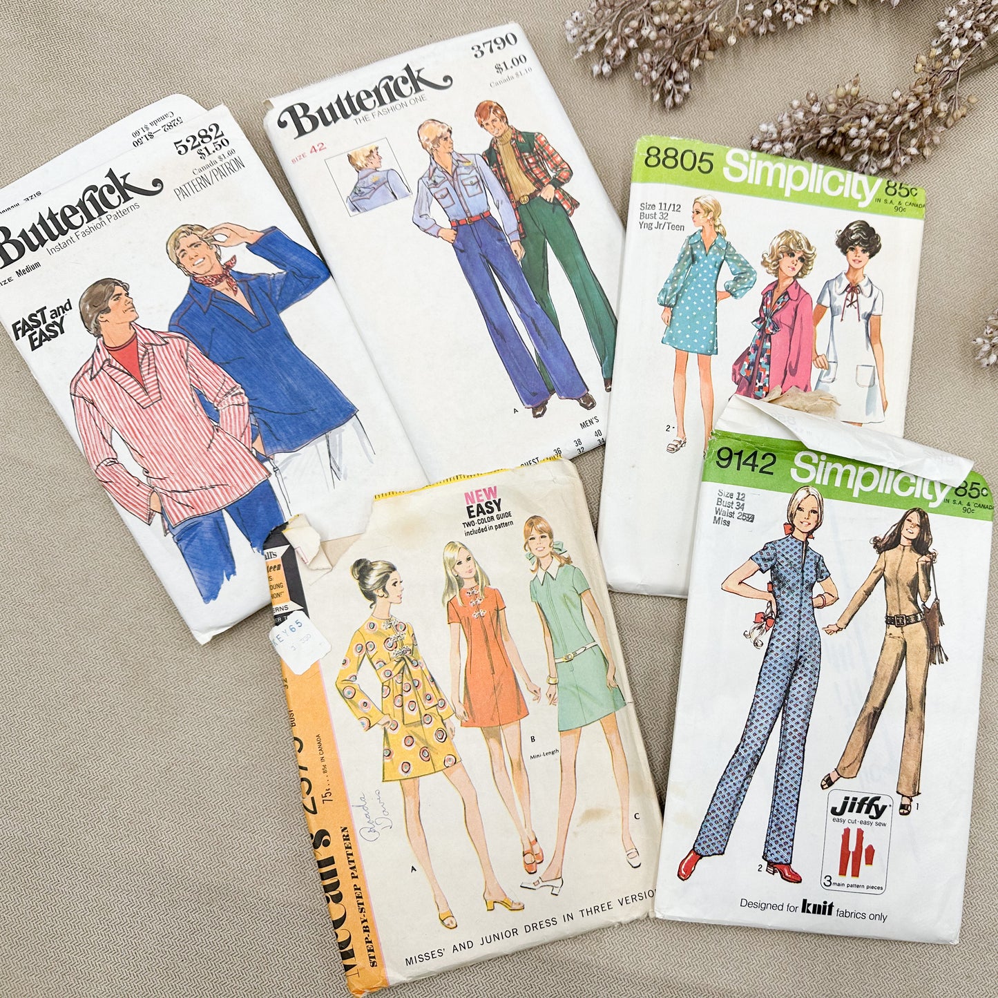 Set of Vintage Patterns