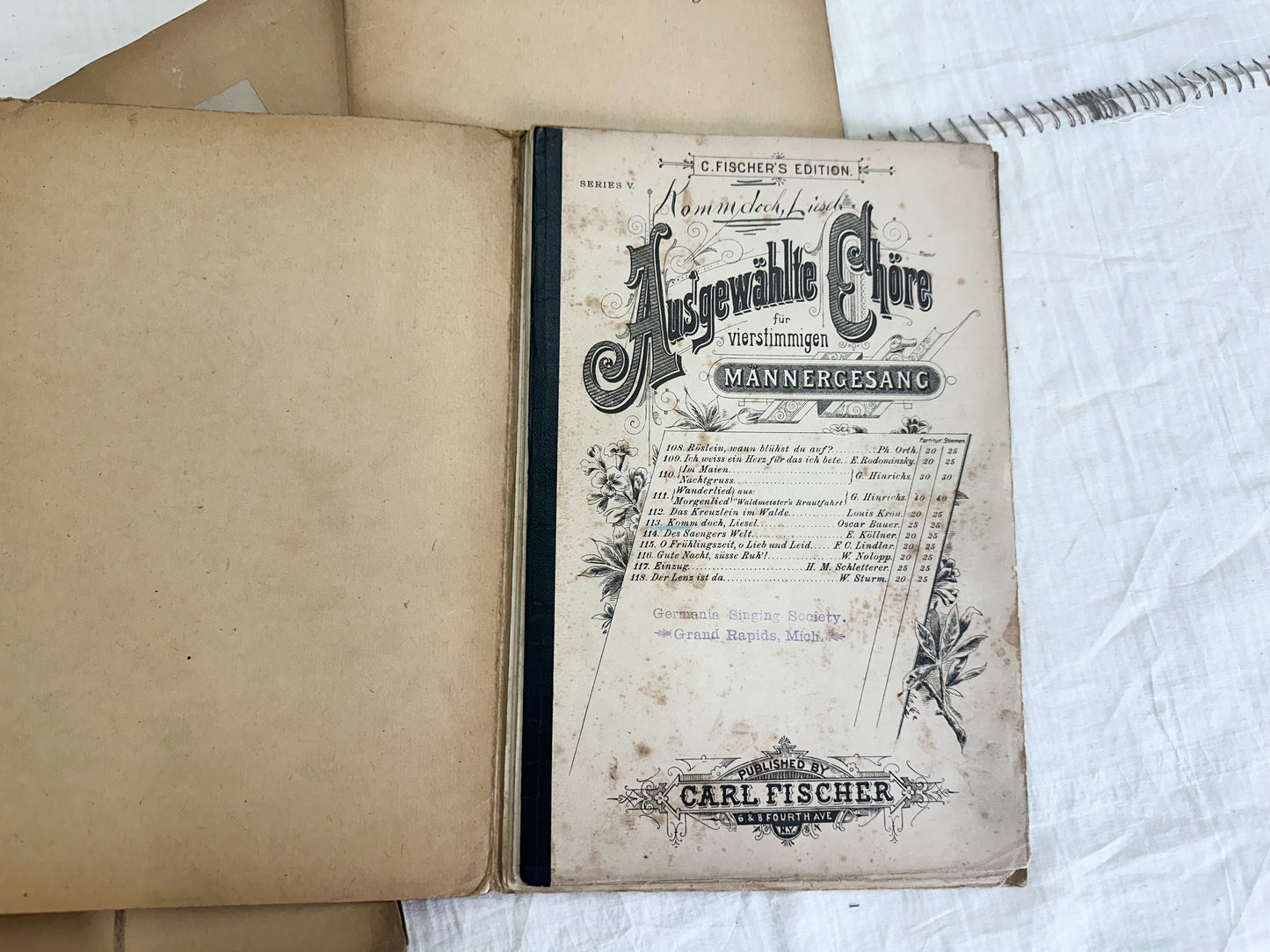 Vintage Music Folders and Sheet Music (Set of 4)