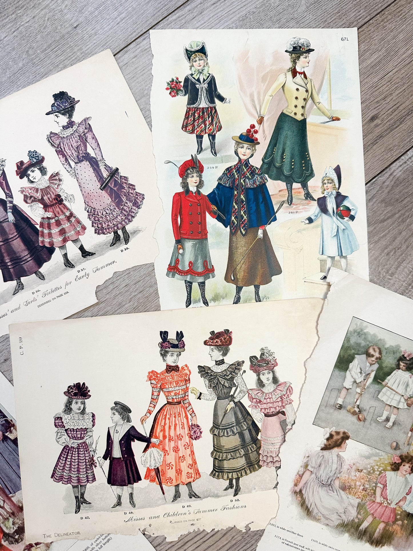 Vintage Fashion Prints (Set of 5)