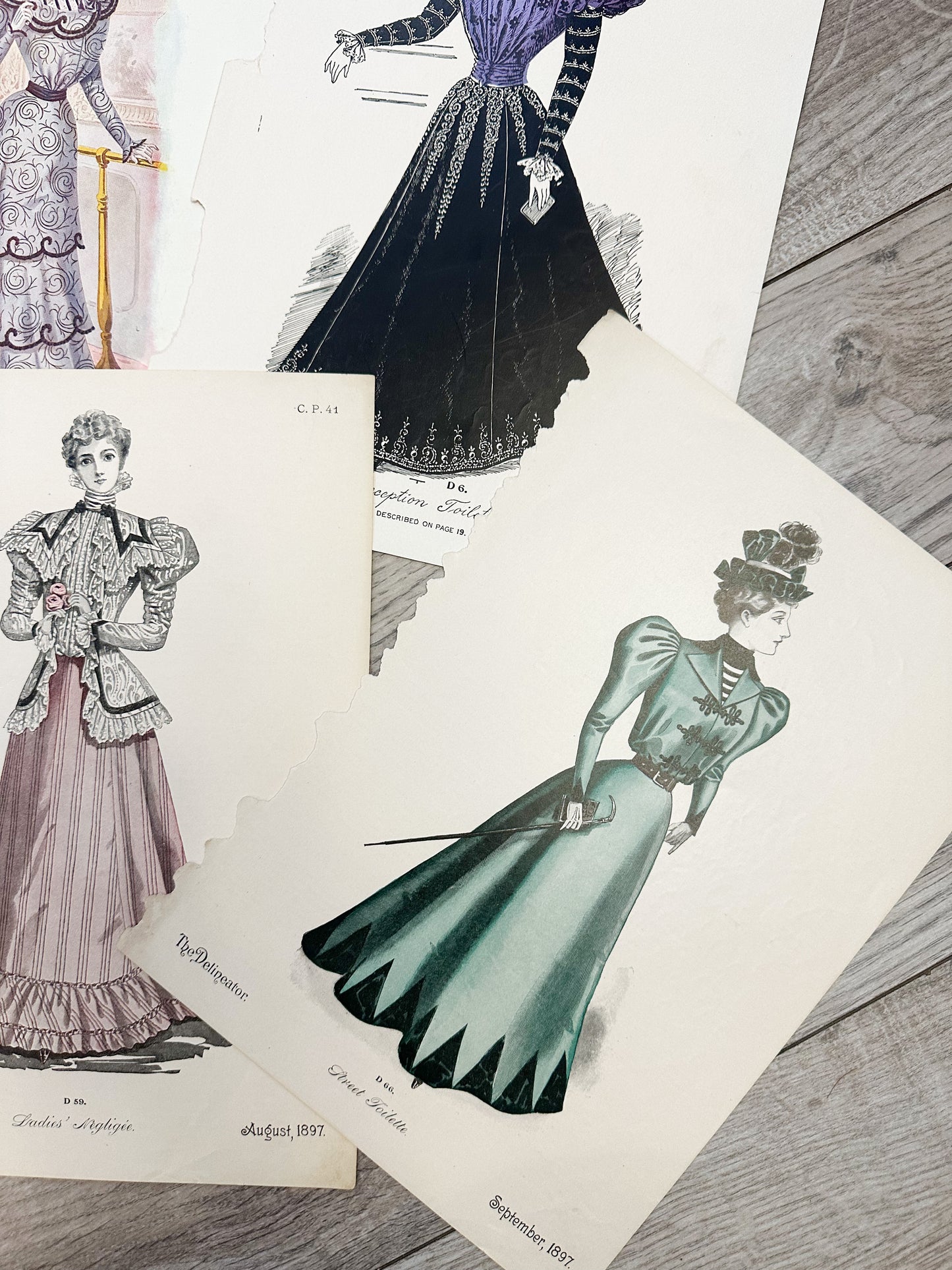 Vintage Fashion Prints (Set of 6)