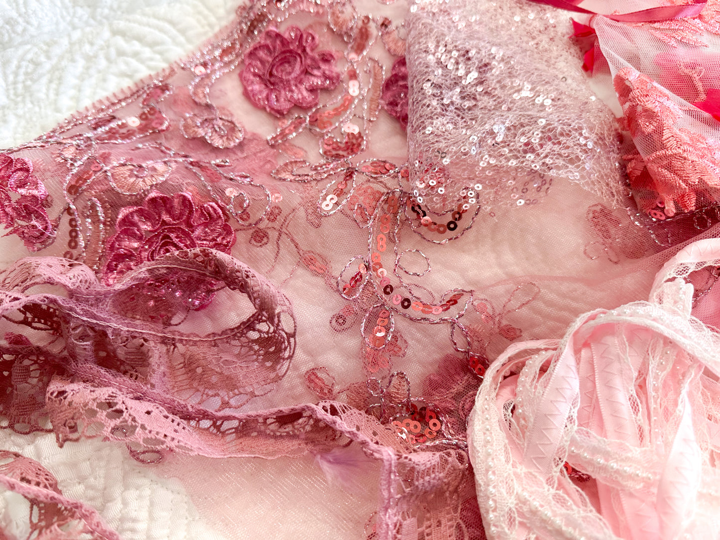 Coordinated Lace, Ribbon and Fabric