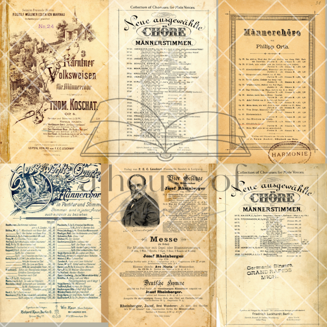 German Music Face Sheets- Digital Downloads