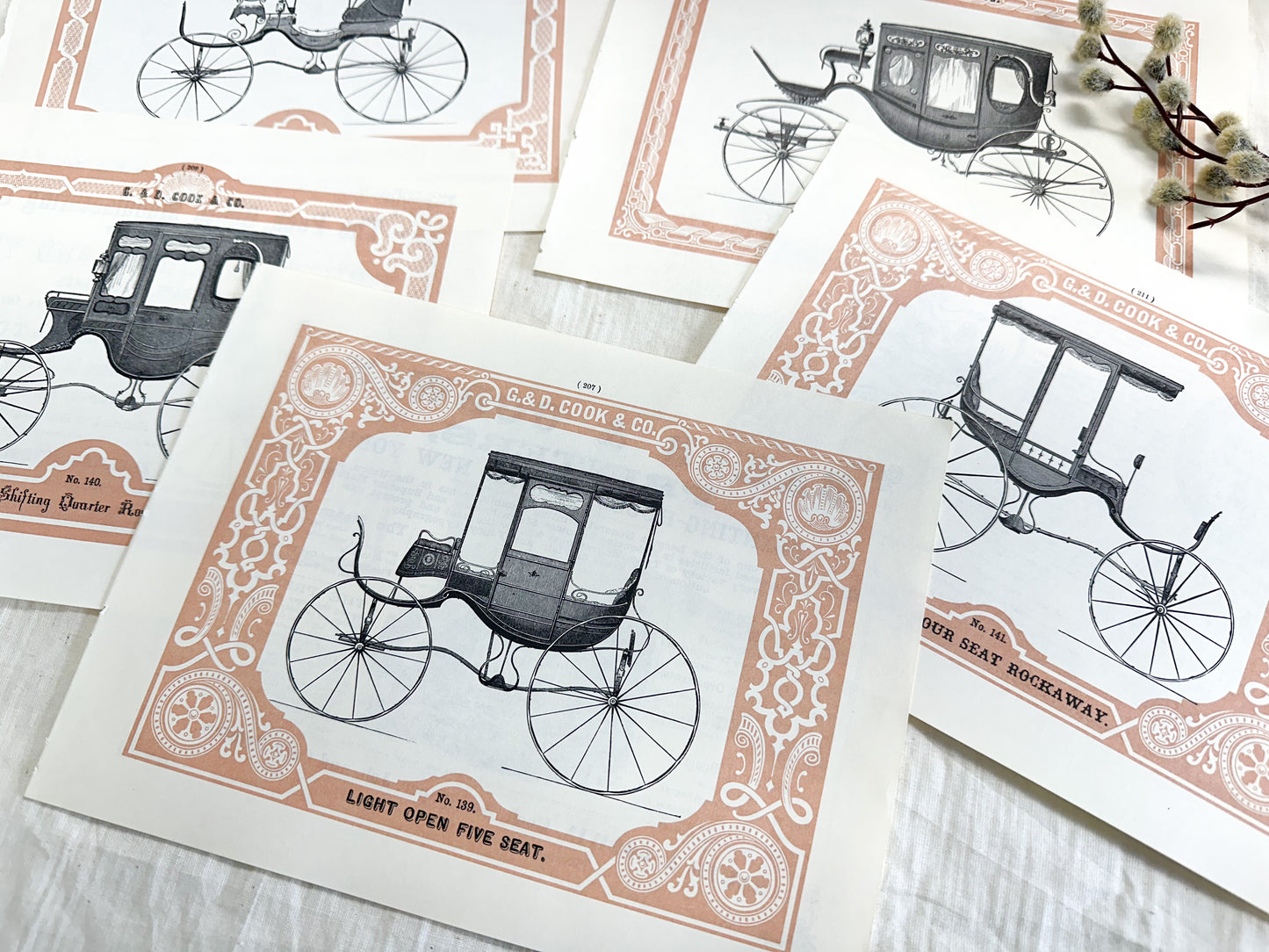 Vintage Carriage Print Set