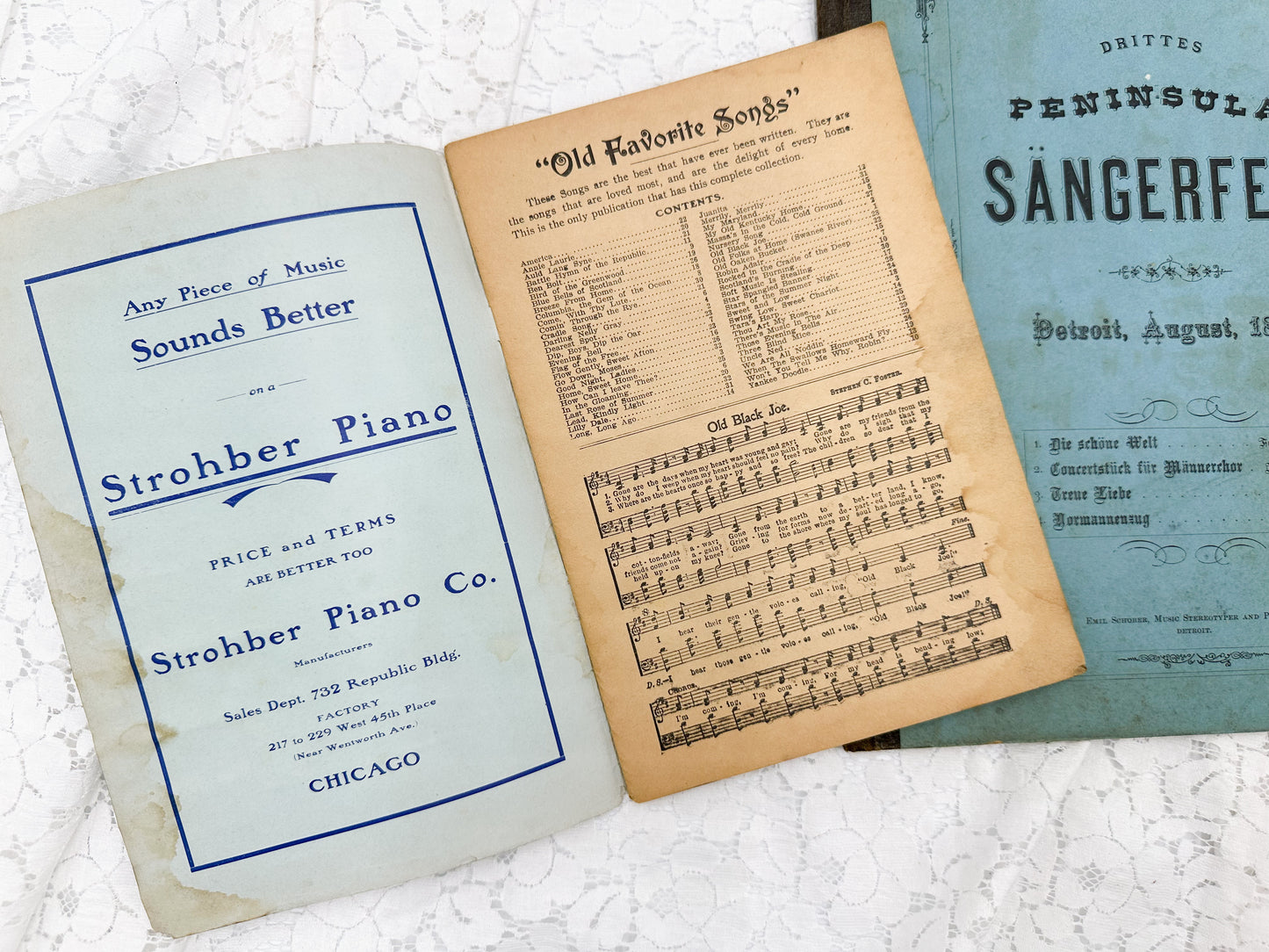 Vintage German Music Booklet and Book Cover