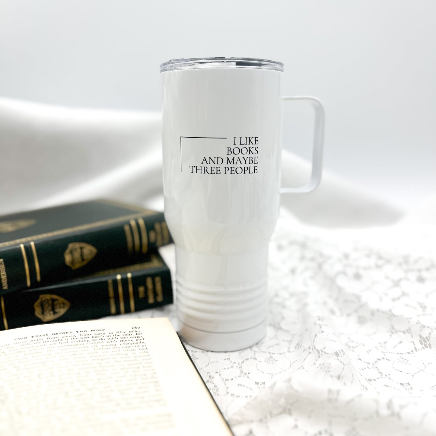 I like Books and Maybe Three People Mug