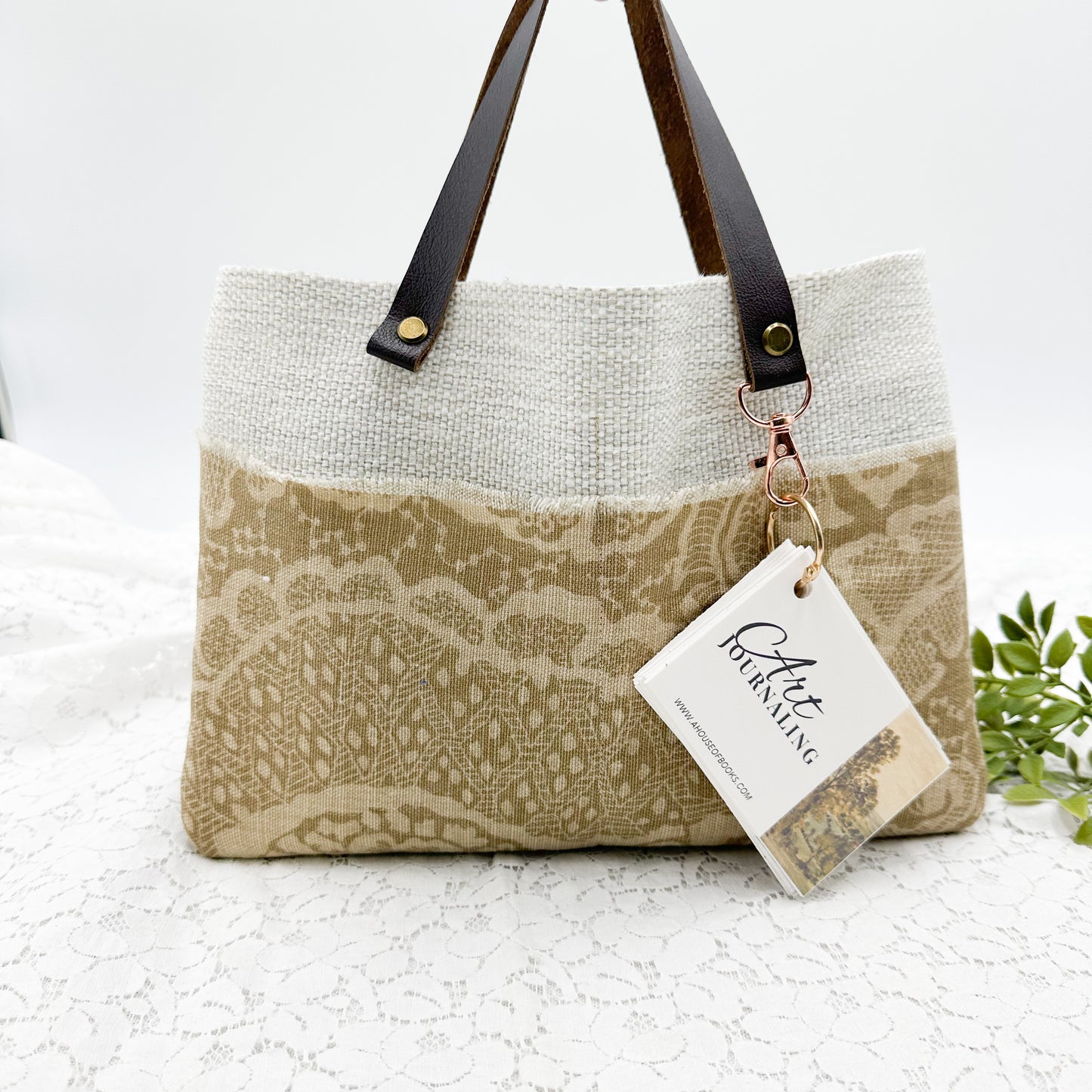 Neutral Journal Kit with One of a Kind Journal and Ephemera