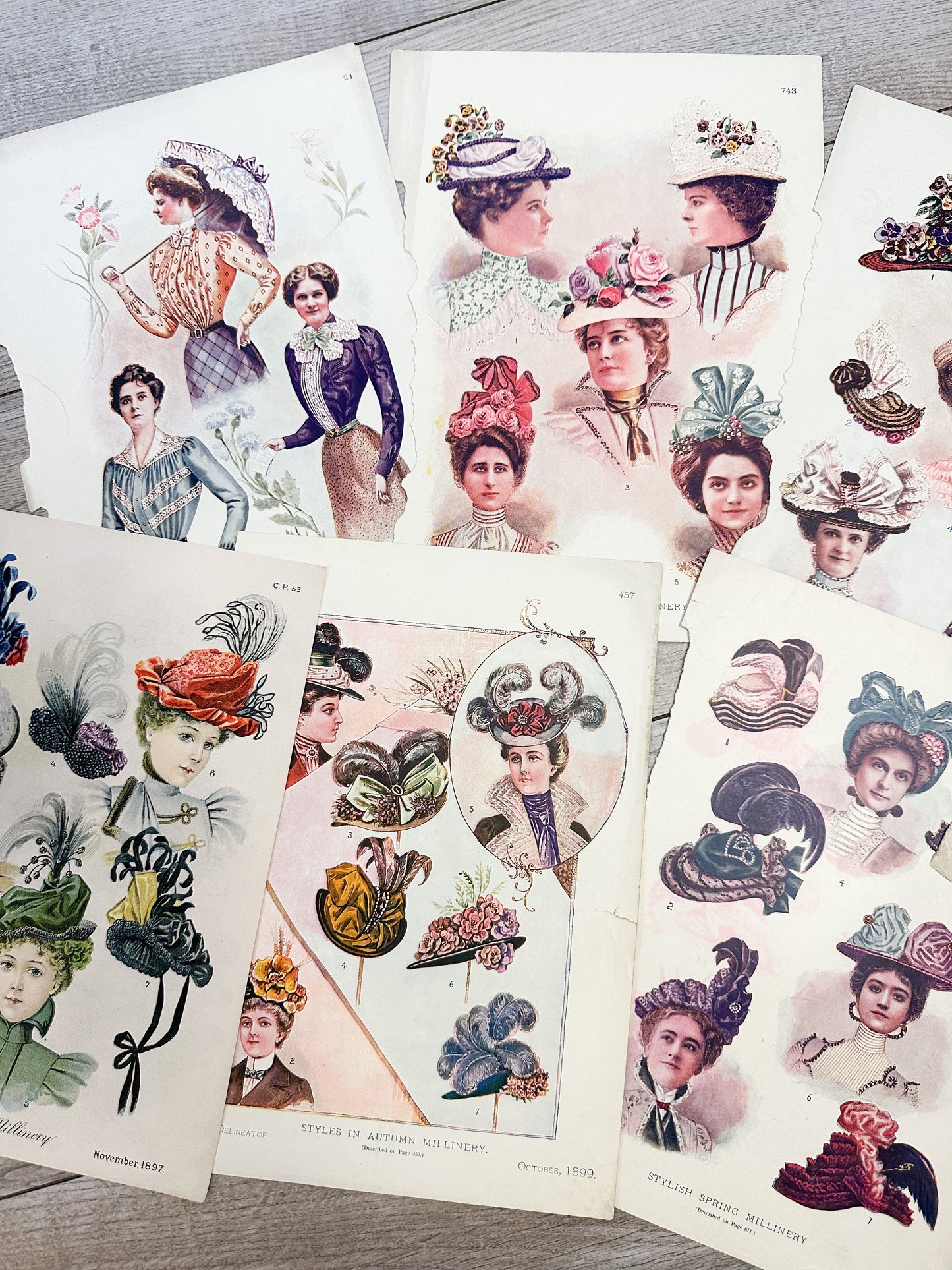 Vintage Fashion Prints (Set of 7)