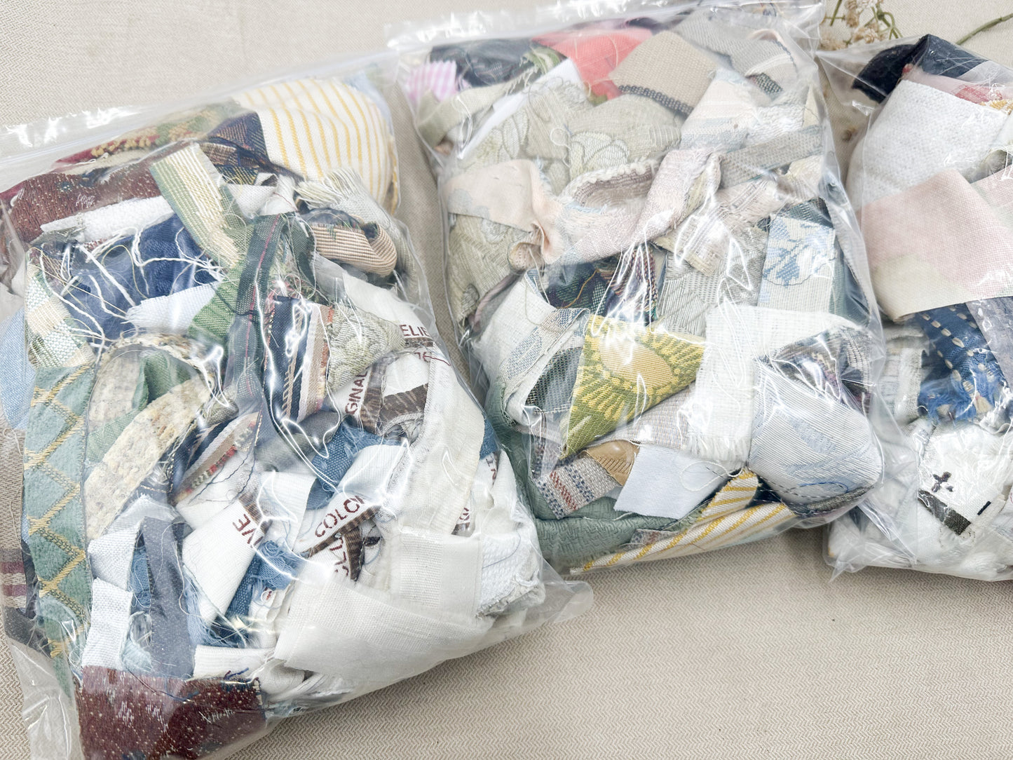 Fabric Ribbon Scraps (12 x 9 inch Bag)