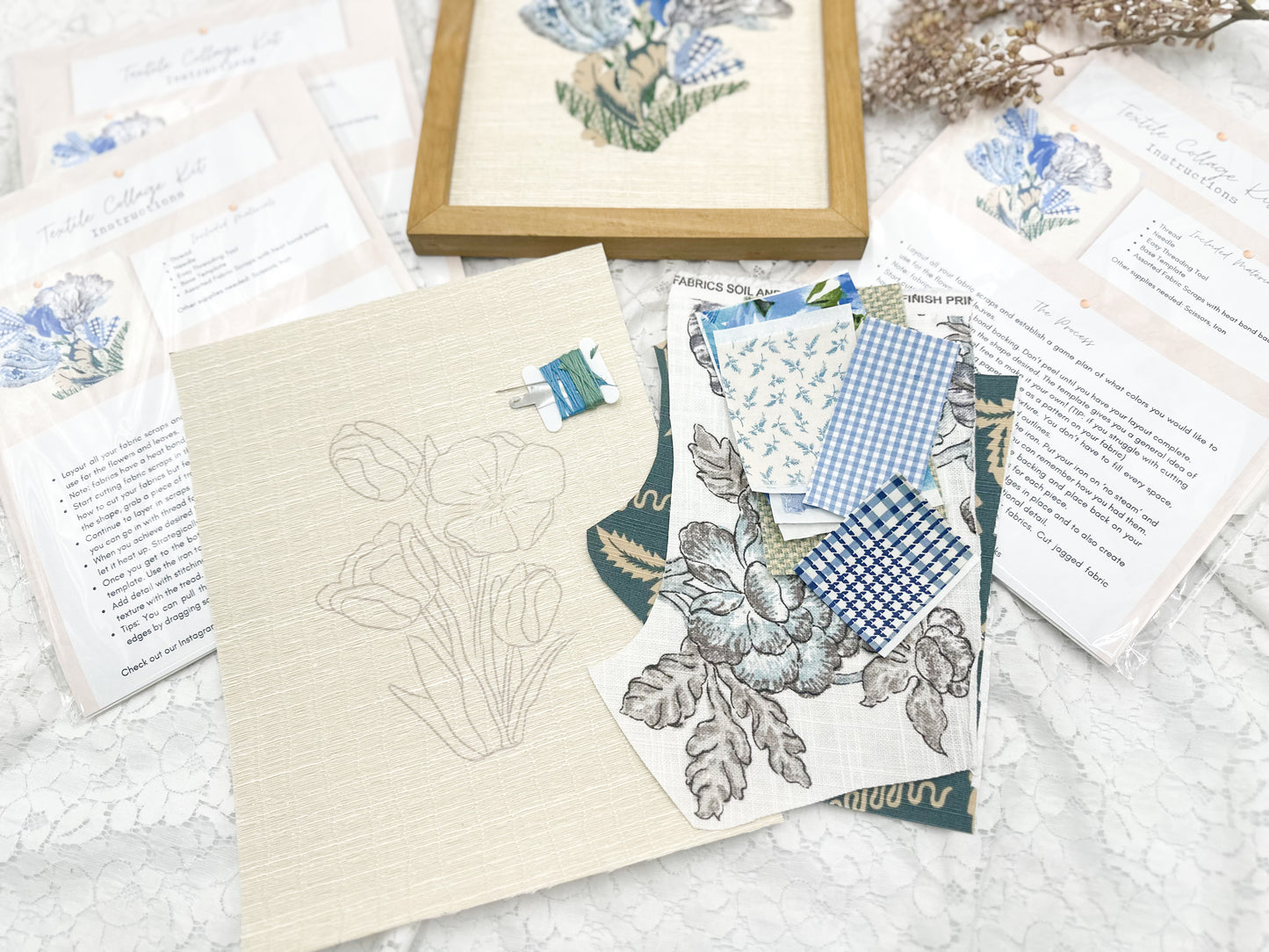 Textile Collage Kit- Floral