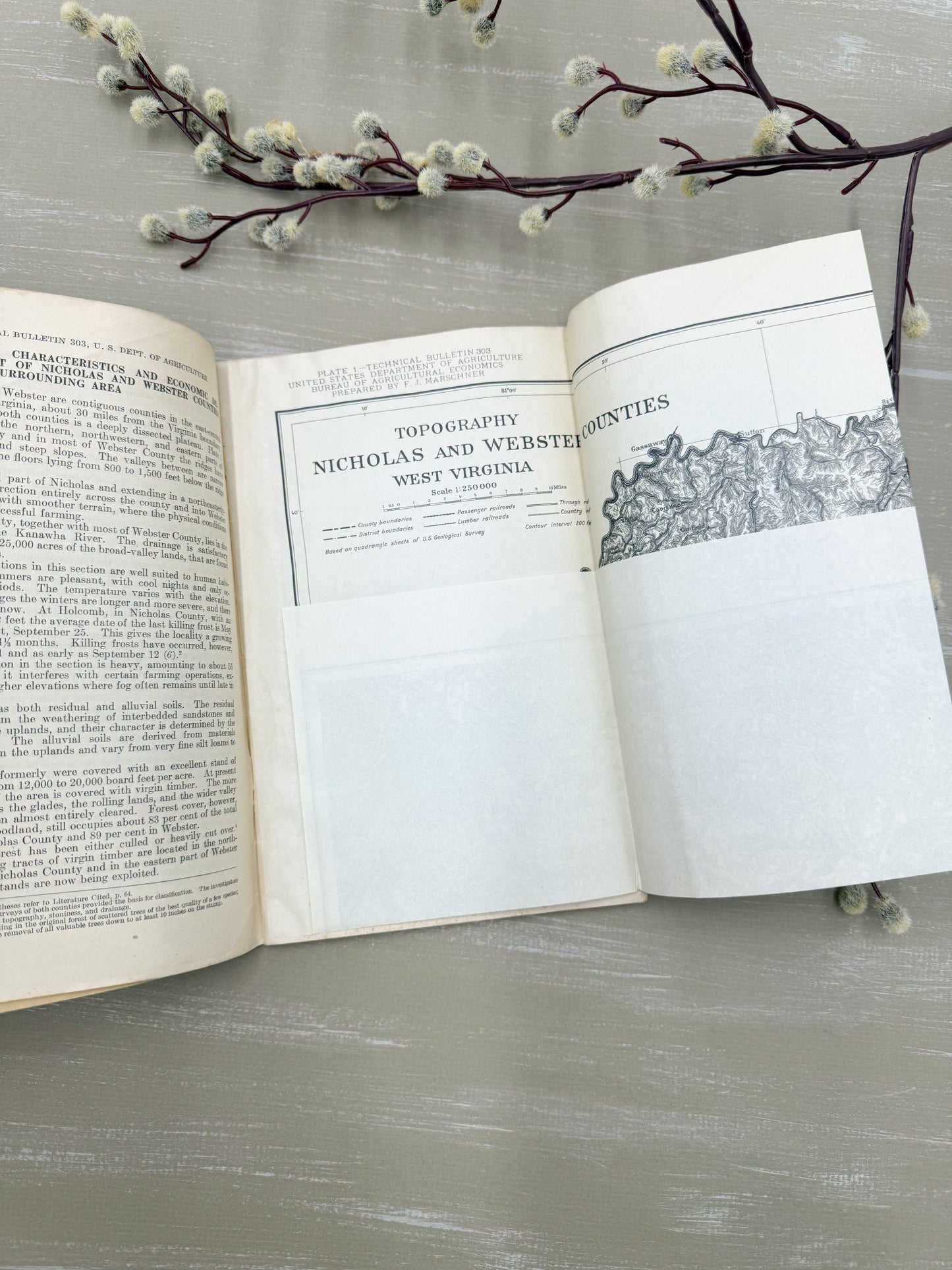 Vintage Book with Fold Out Maps