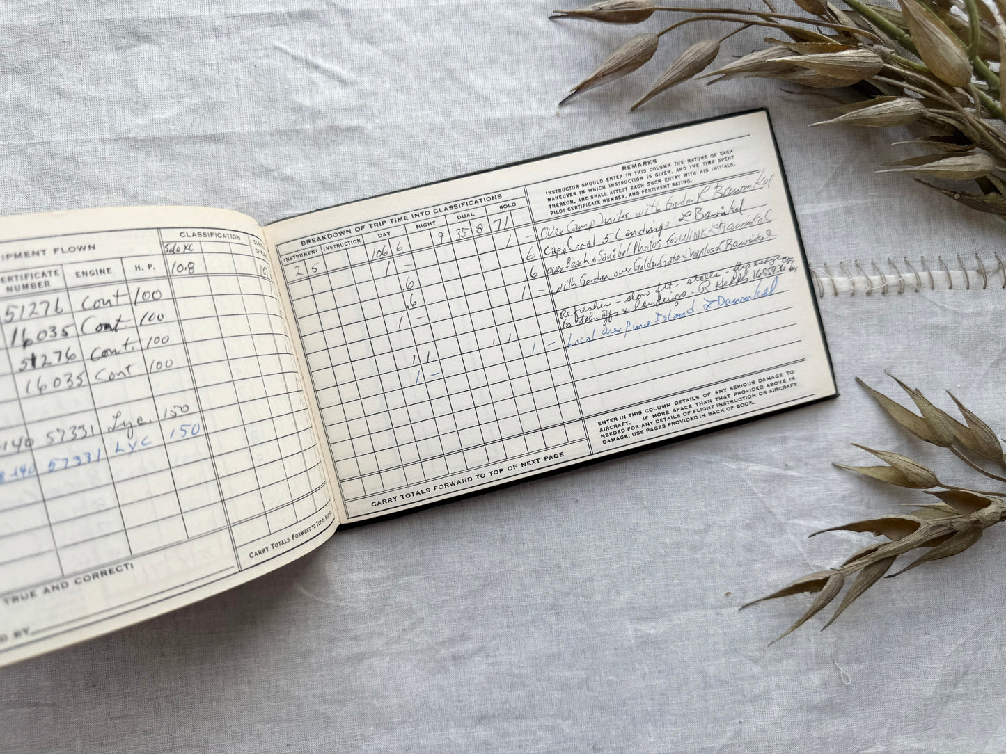 Pilot Log Book