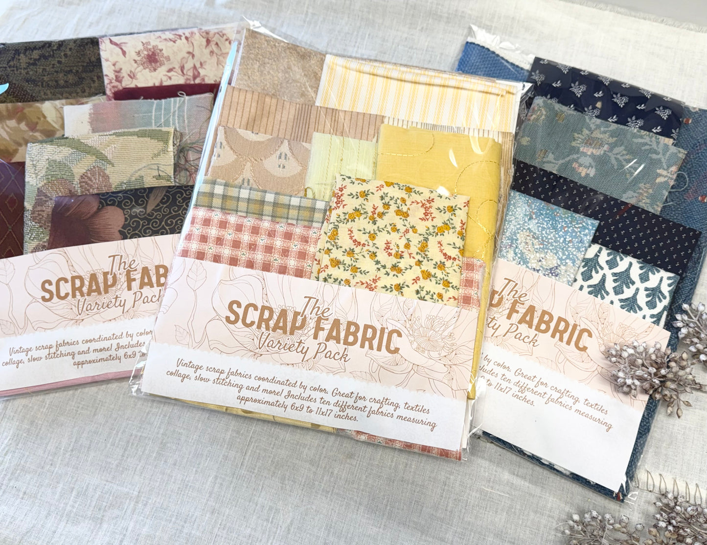 Fabric Scraps by Color (9x12)