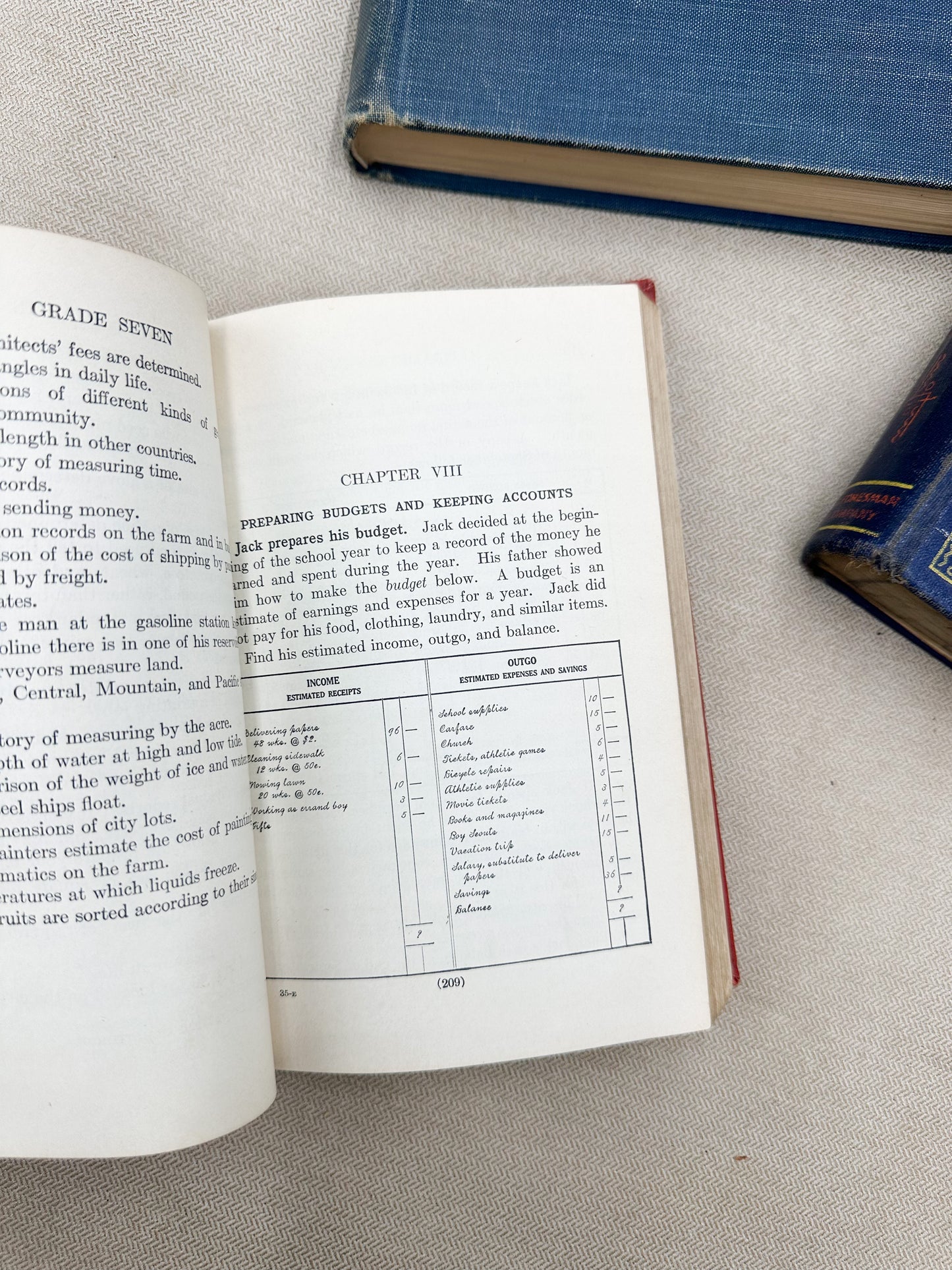 Set of Vintage School Books
