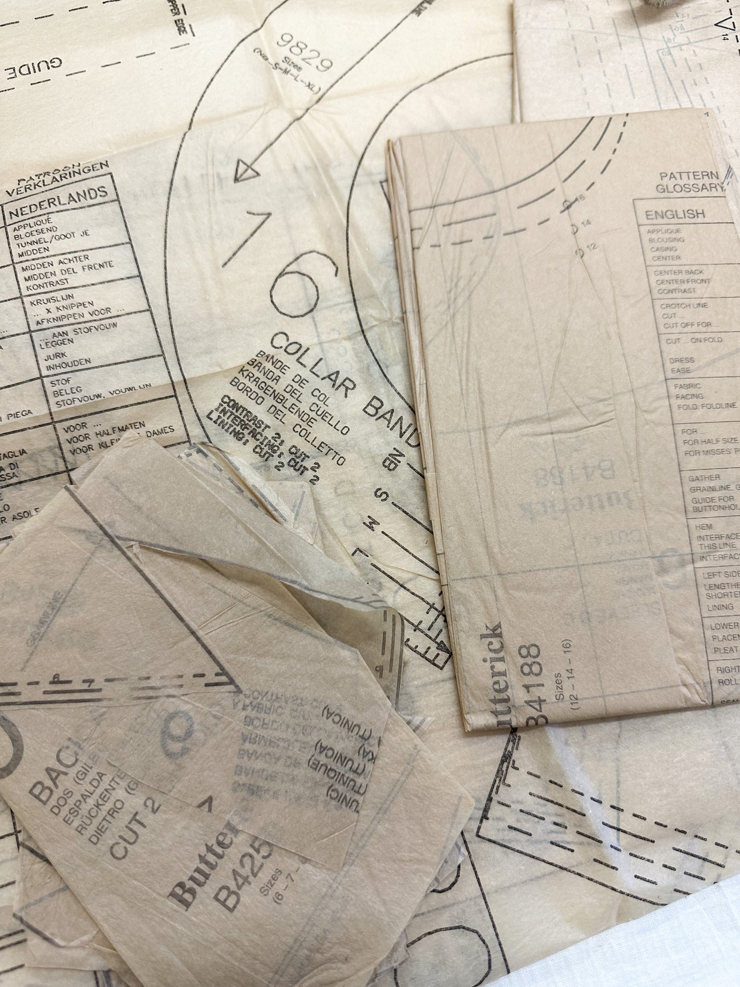 Assorted Vintage Patterns and Instruction Sheets