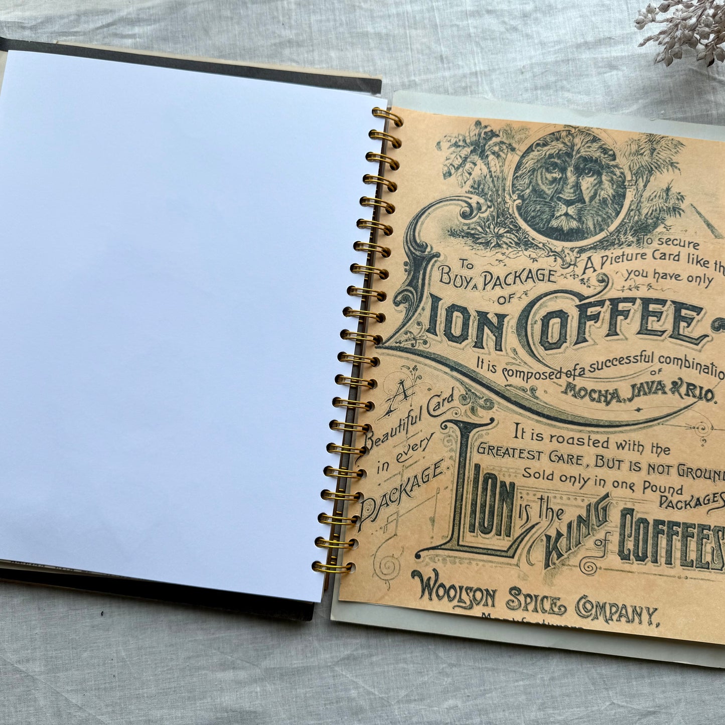 Vintage Mixed Media Journal- 9x12 inches