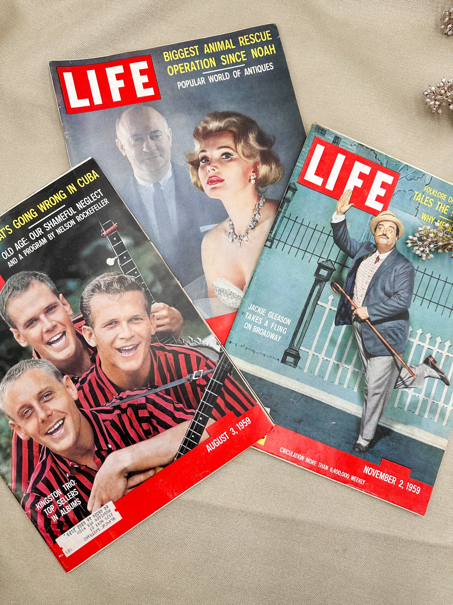 Set of Three Life Magazines