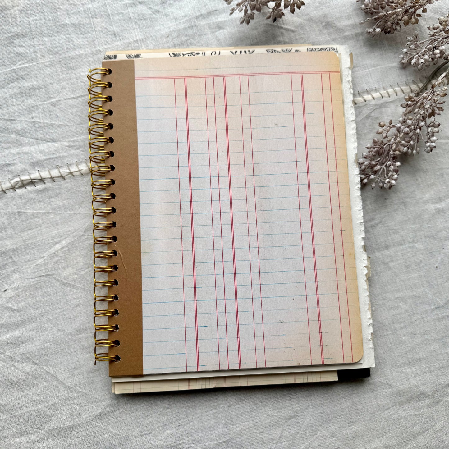 Vintage Mixed Media Journal- 9x12 inches