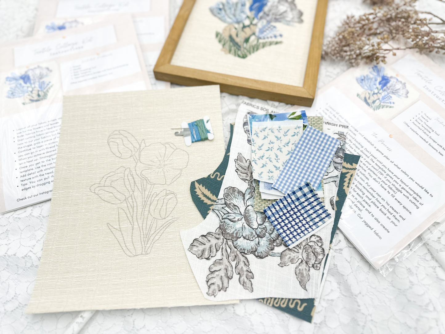 Textile Collage Kit- Floral