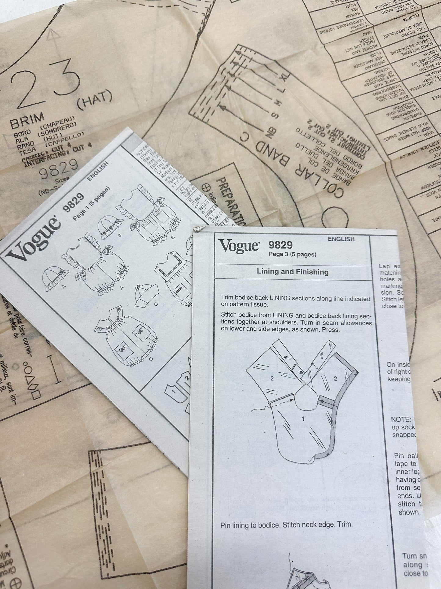 Assorted Vintage Patterns and Instruction Sheets