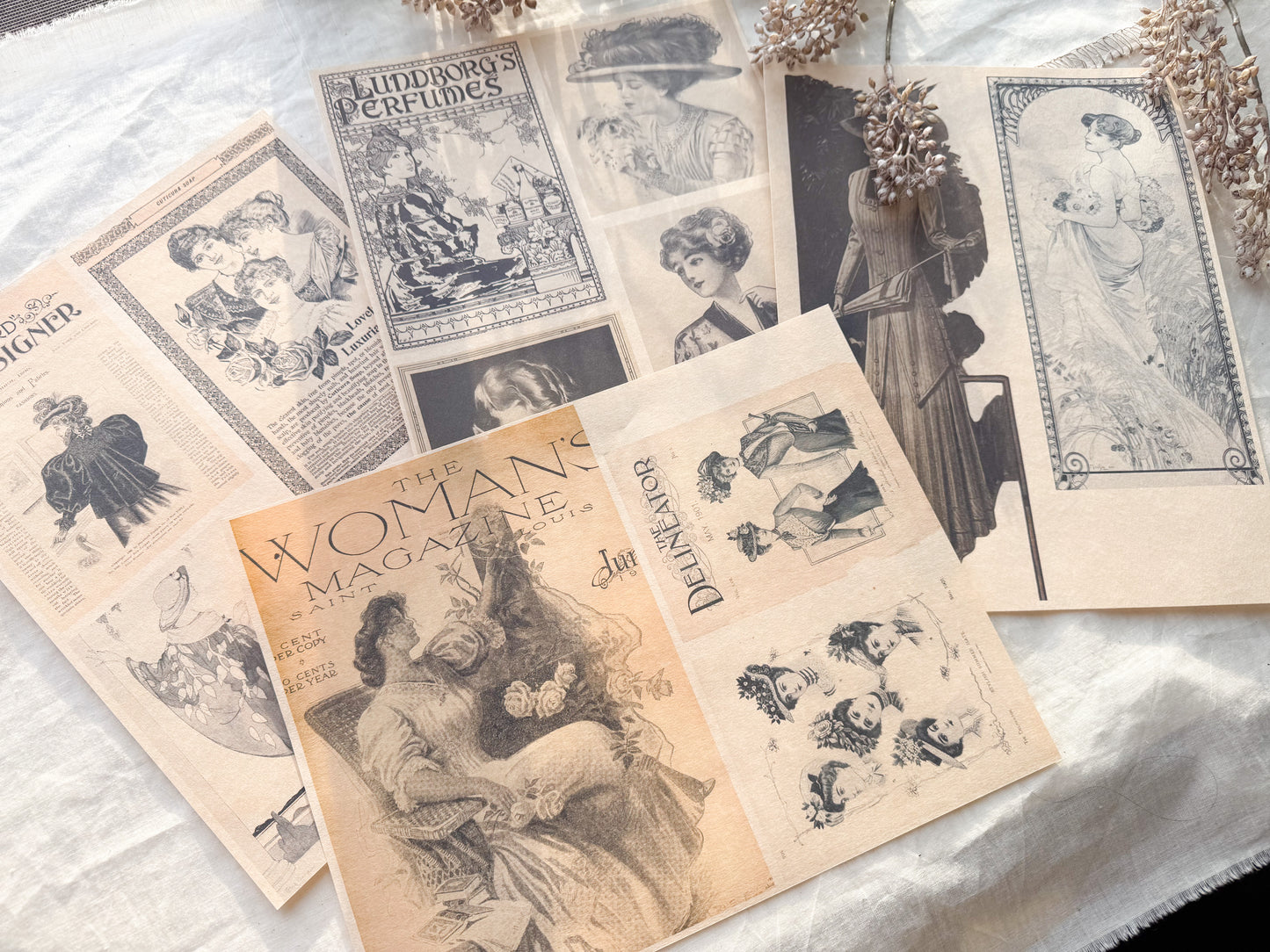 Junk Journal Page Pack- Fashion