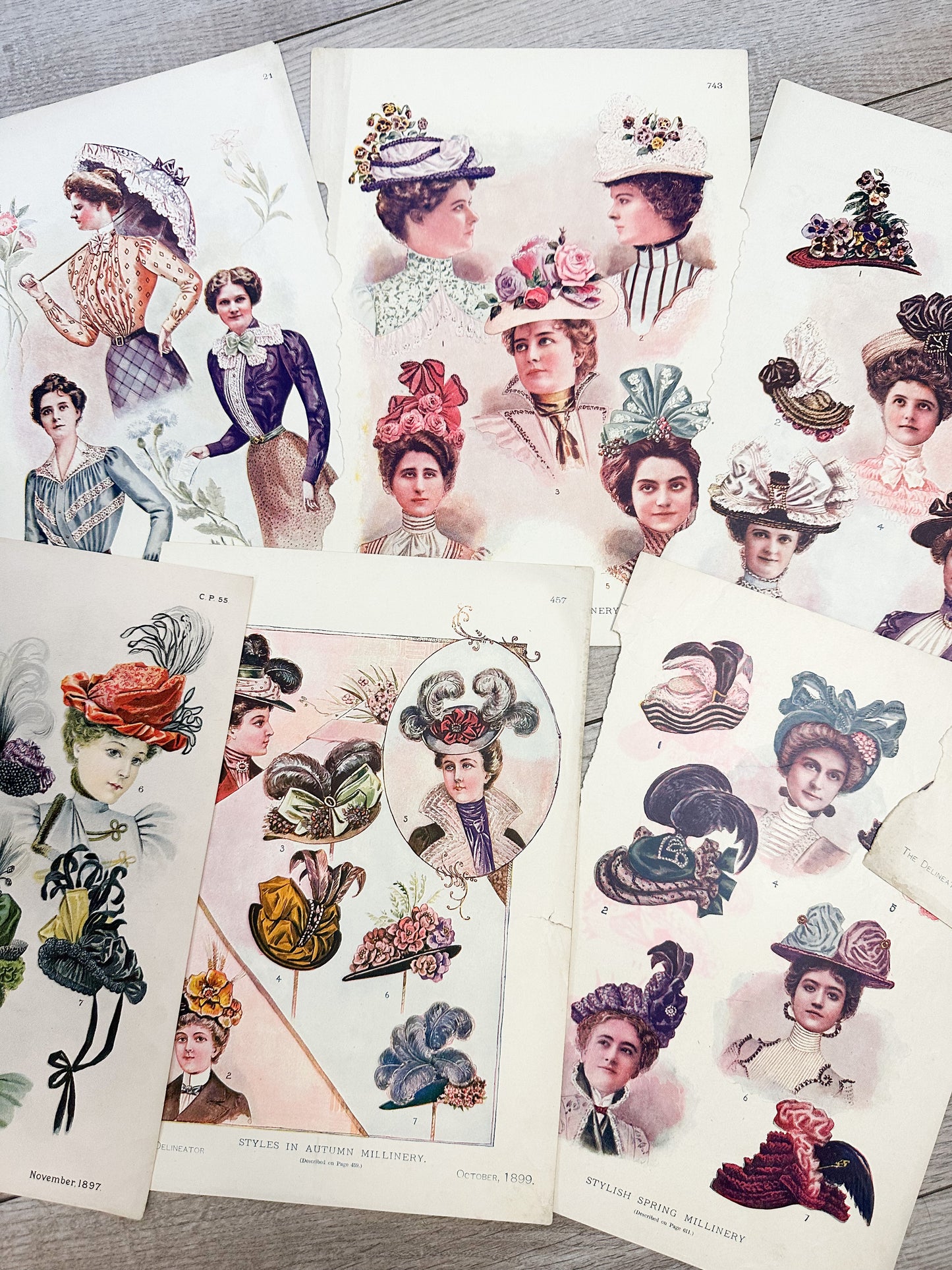 Vintage Fashion Prints (Set of 7)