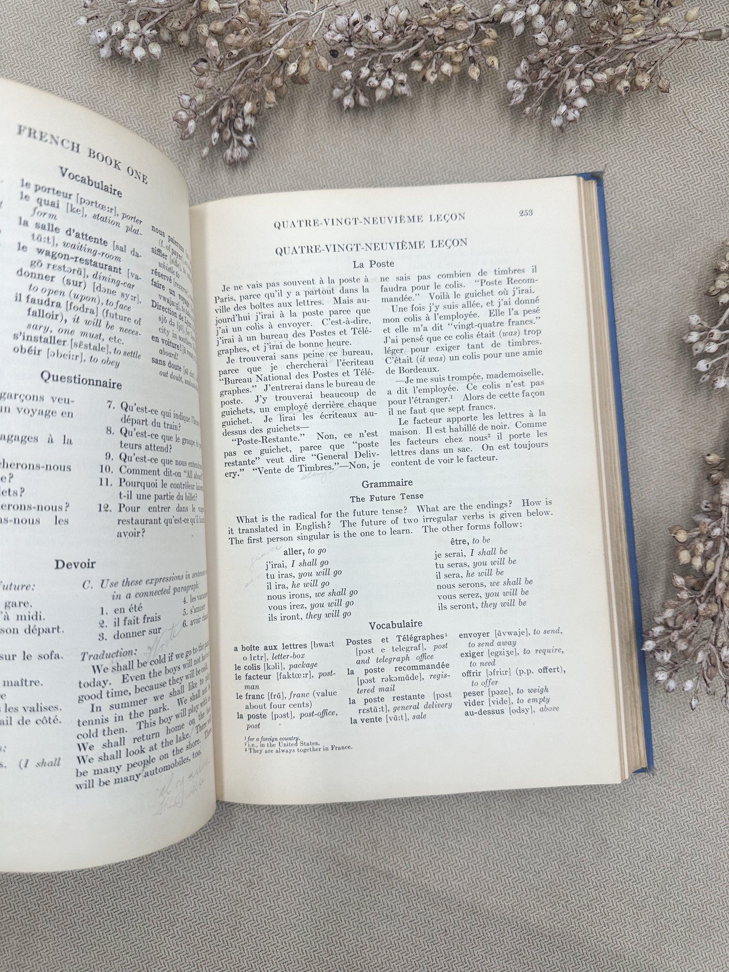 Vintage French Textbook