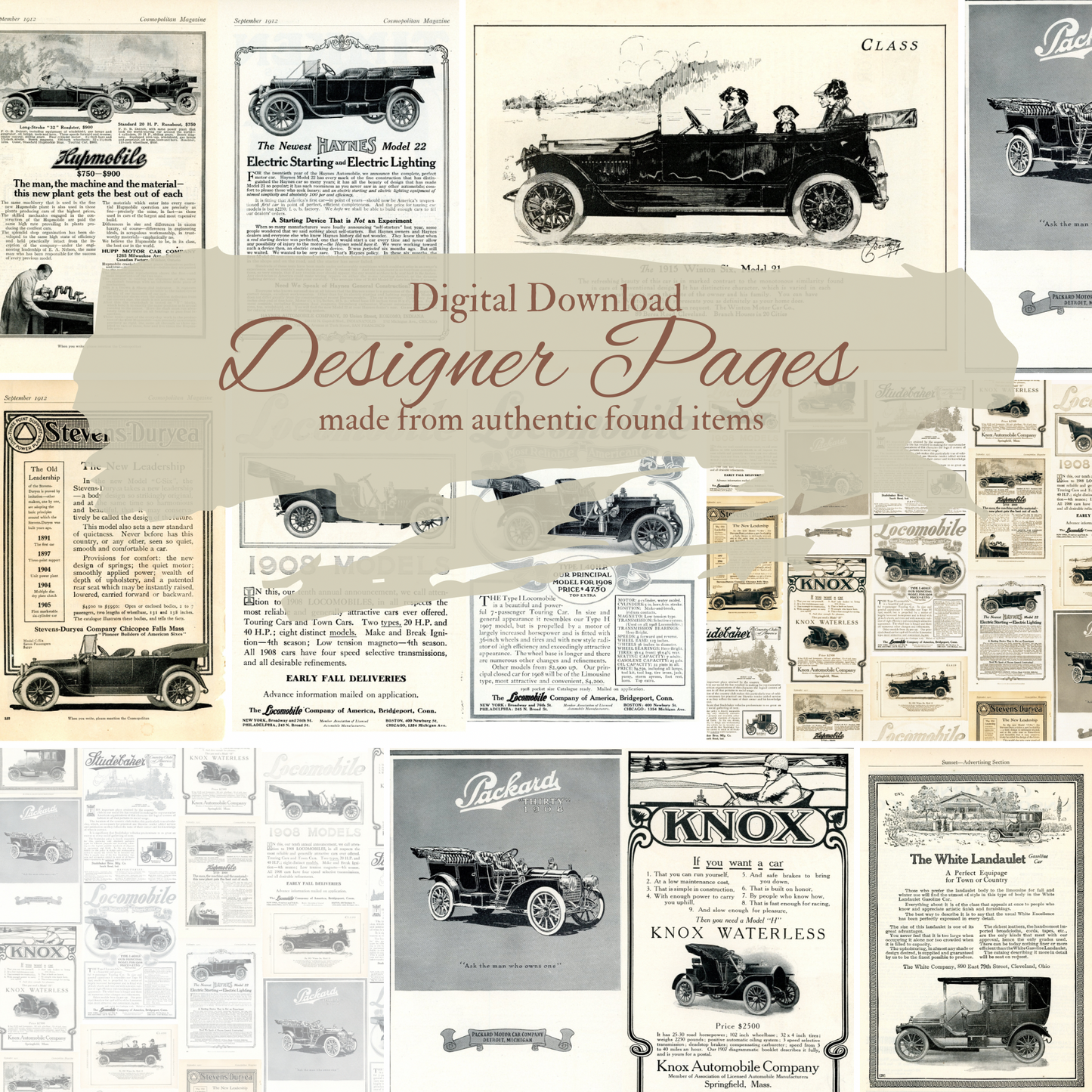 Vintage Auto Ads- Digital Download