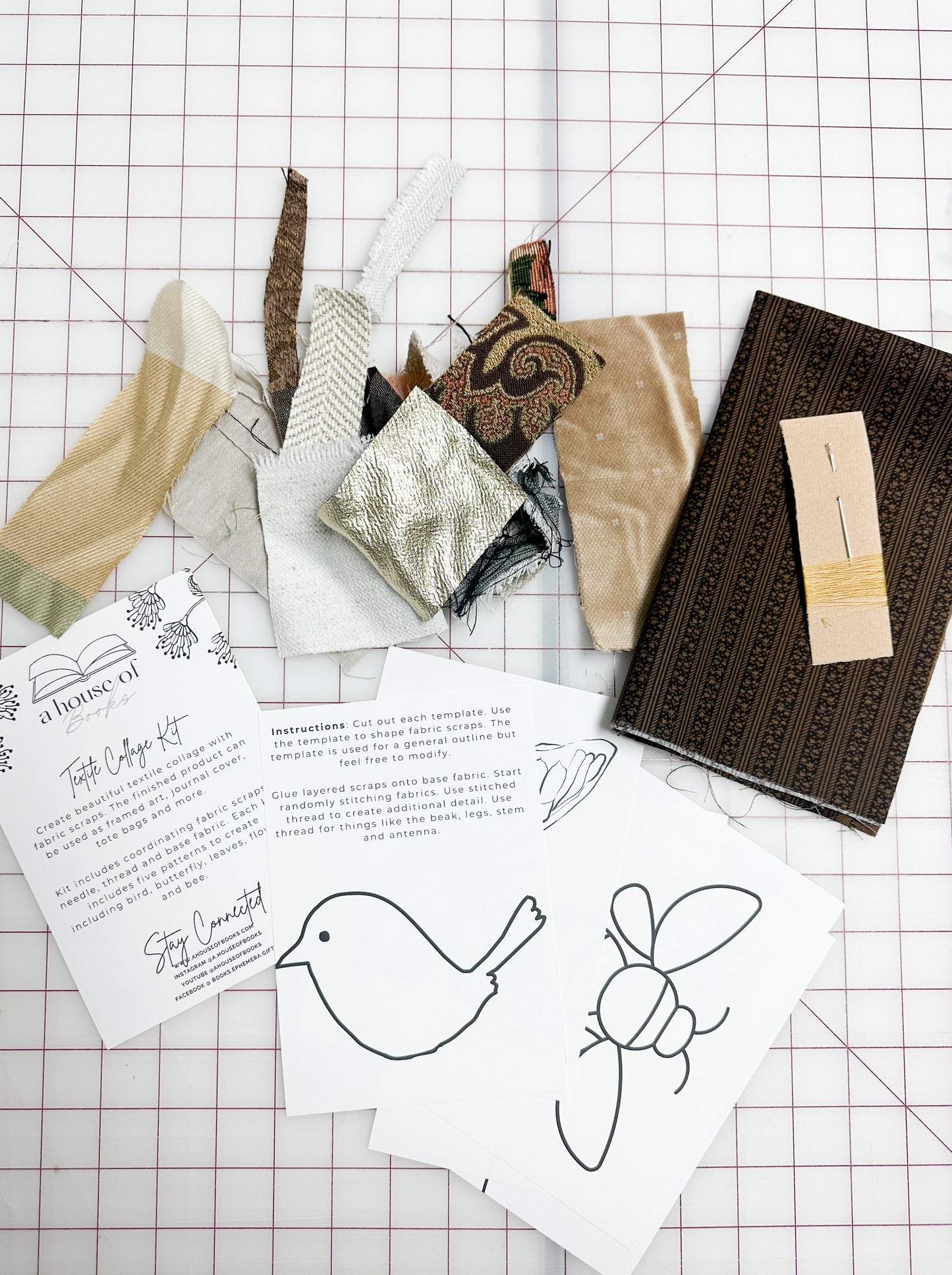 Textile Collage Kit (5 Designs)