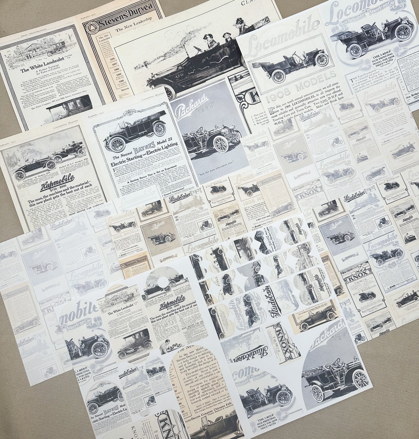 Vintage Auto Ads- Paper Packs