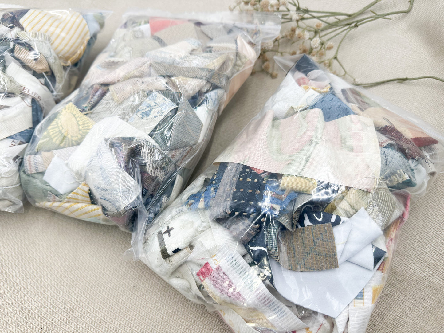 Fabric Ribbon Scraps (12 x 9 inch Bag)