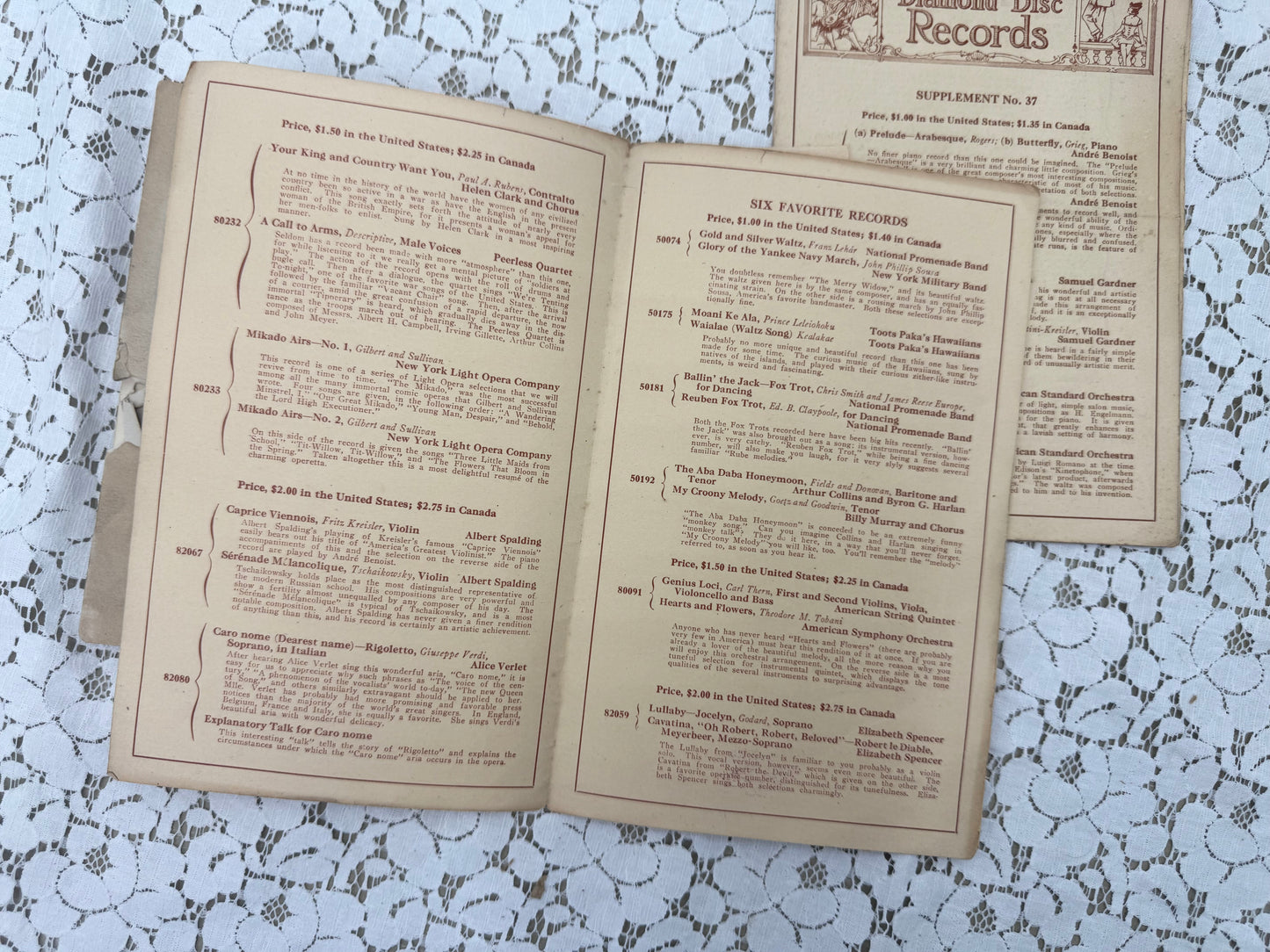 Vintage Music Ephemera Set