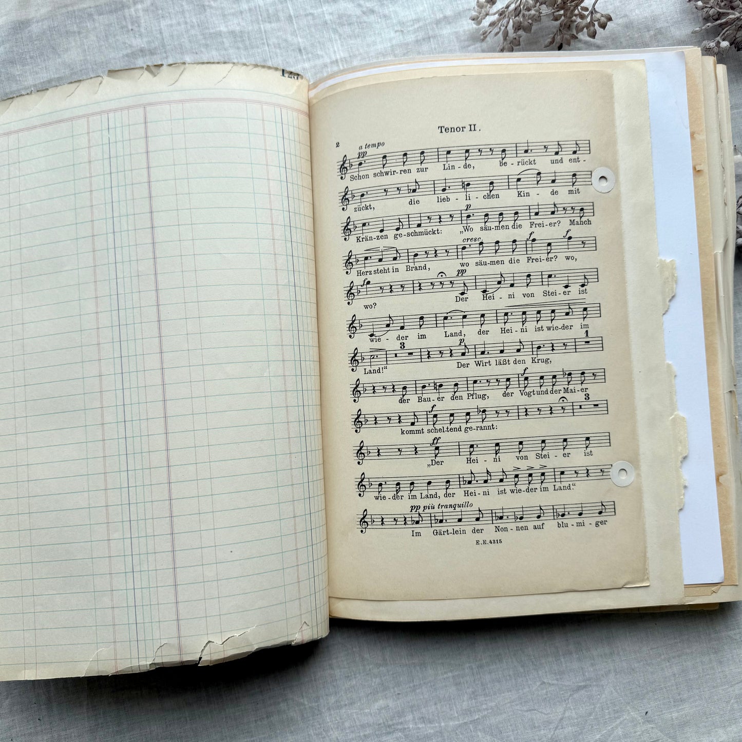 Vintage Mixed Media Journal- 9x12 inches