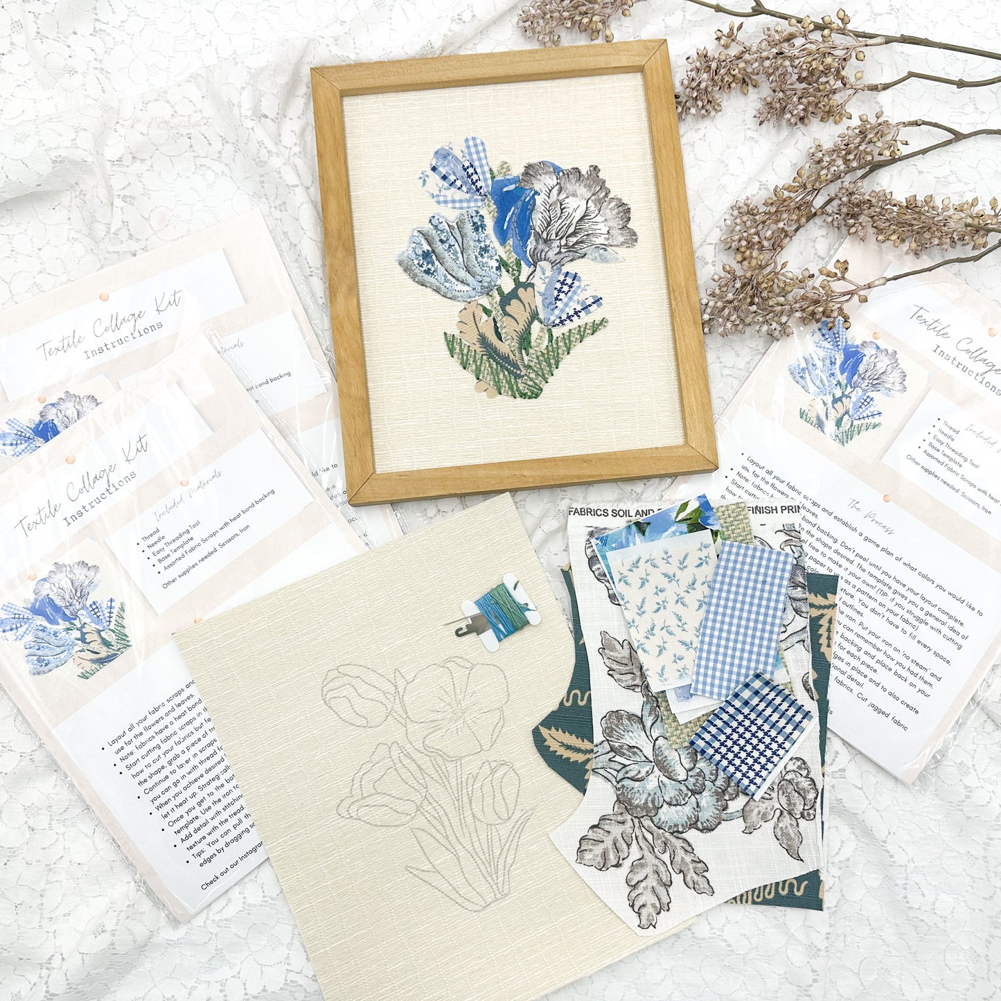 Textile Collage Kit- Floral