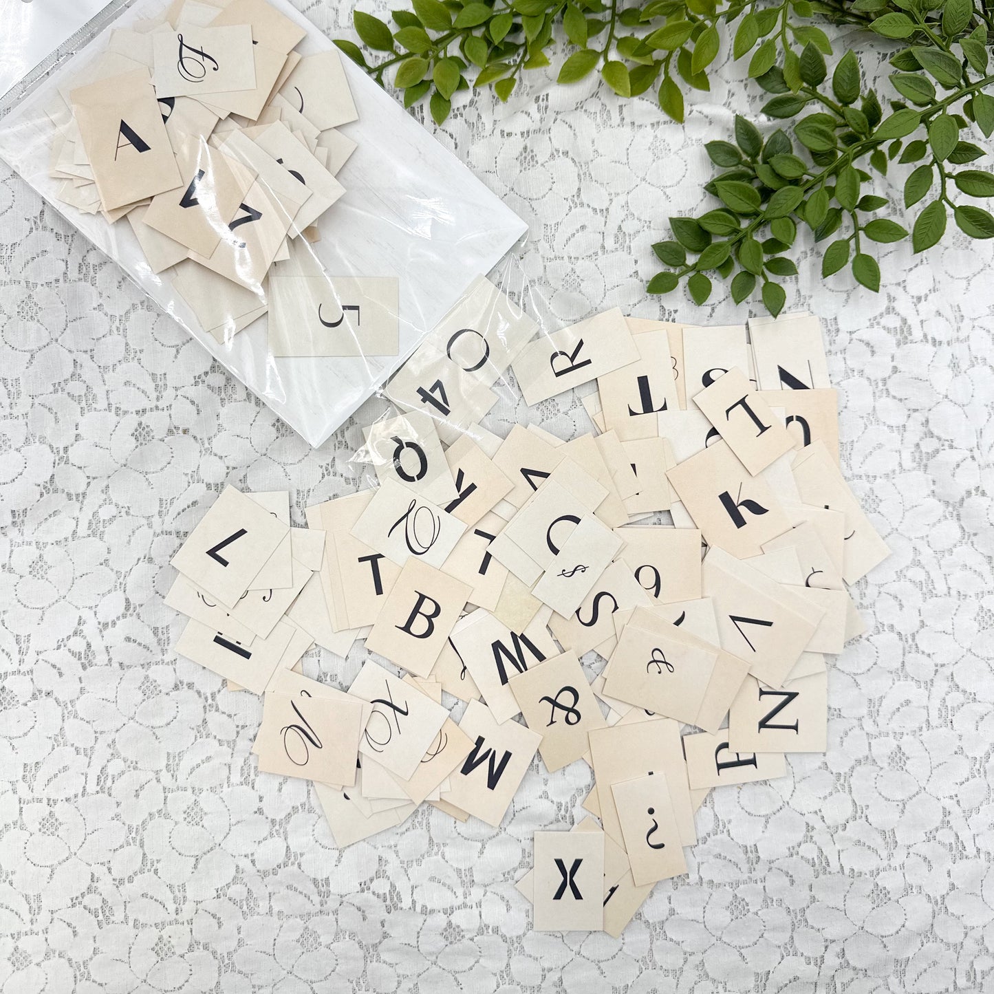 Cardstock Letters and Numbers (set of 195)