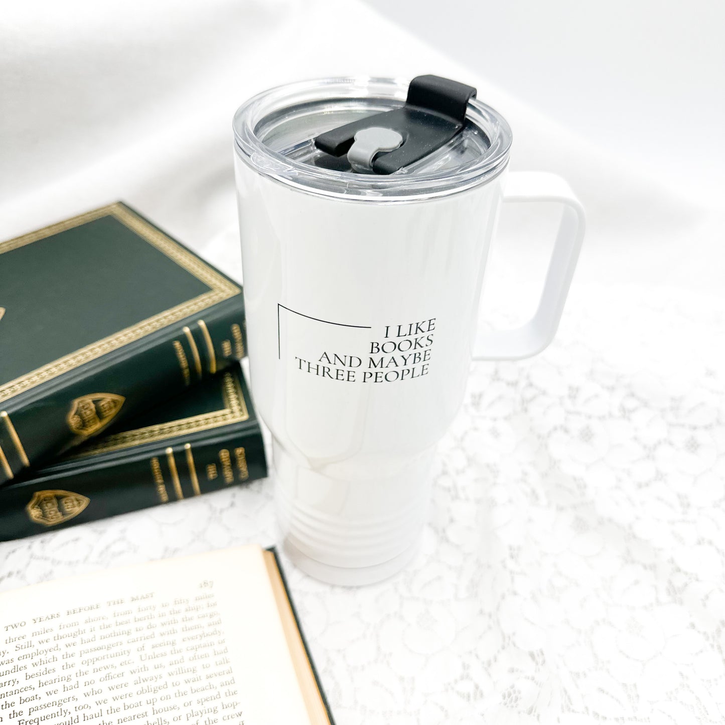I like Books and Maybe Three People Mug