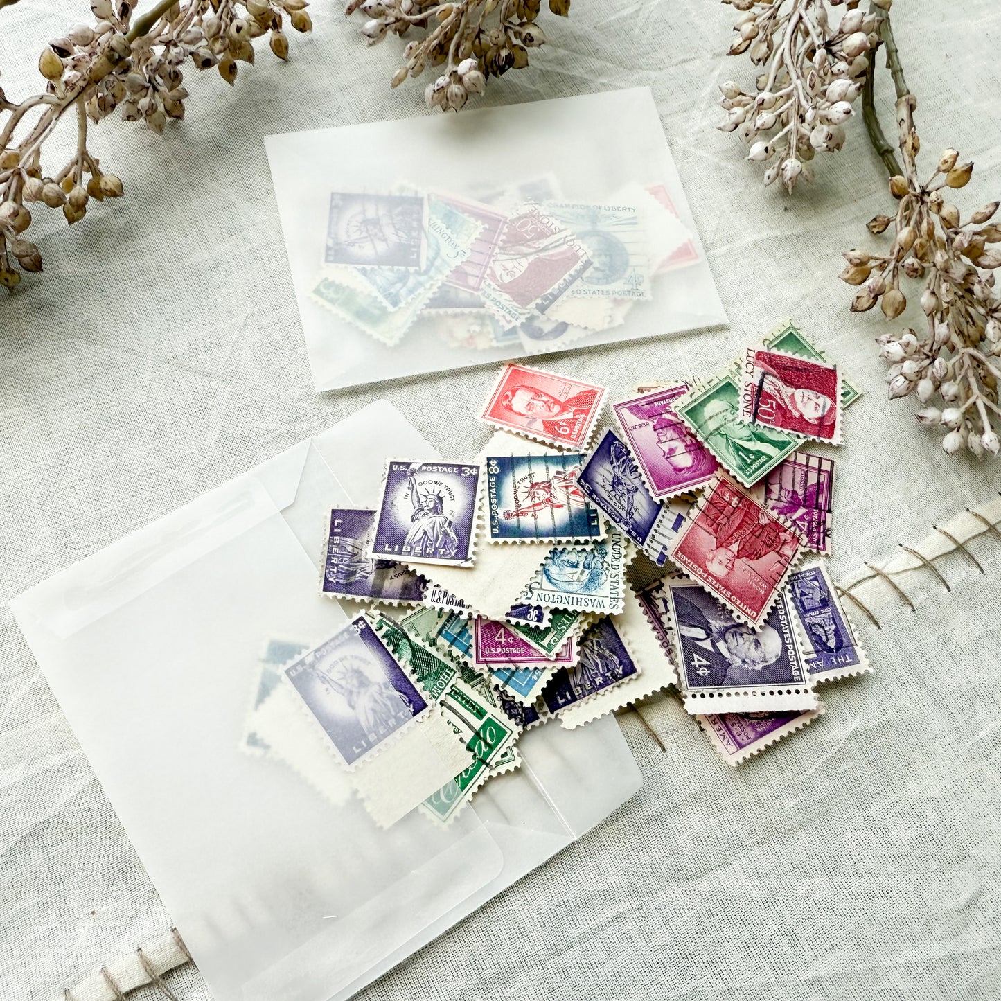 Bag of Vintage Stamps