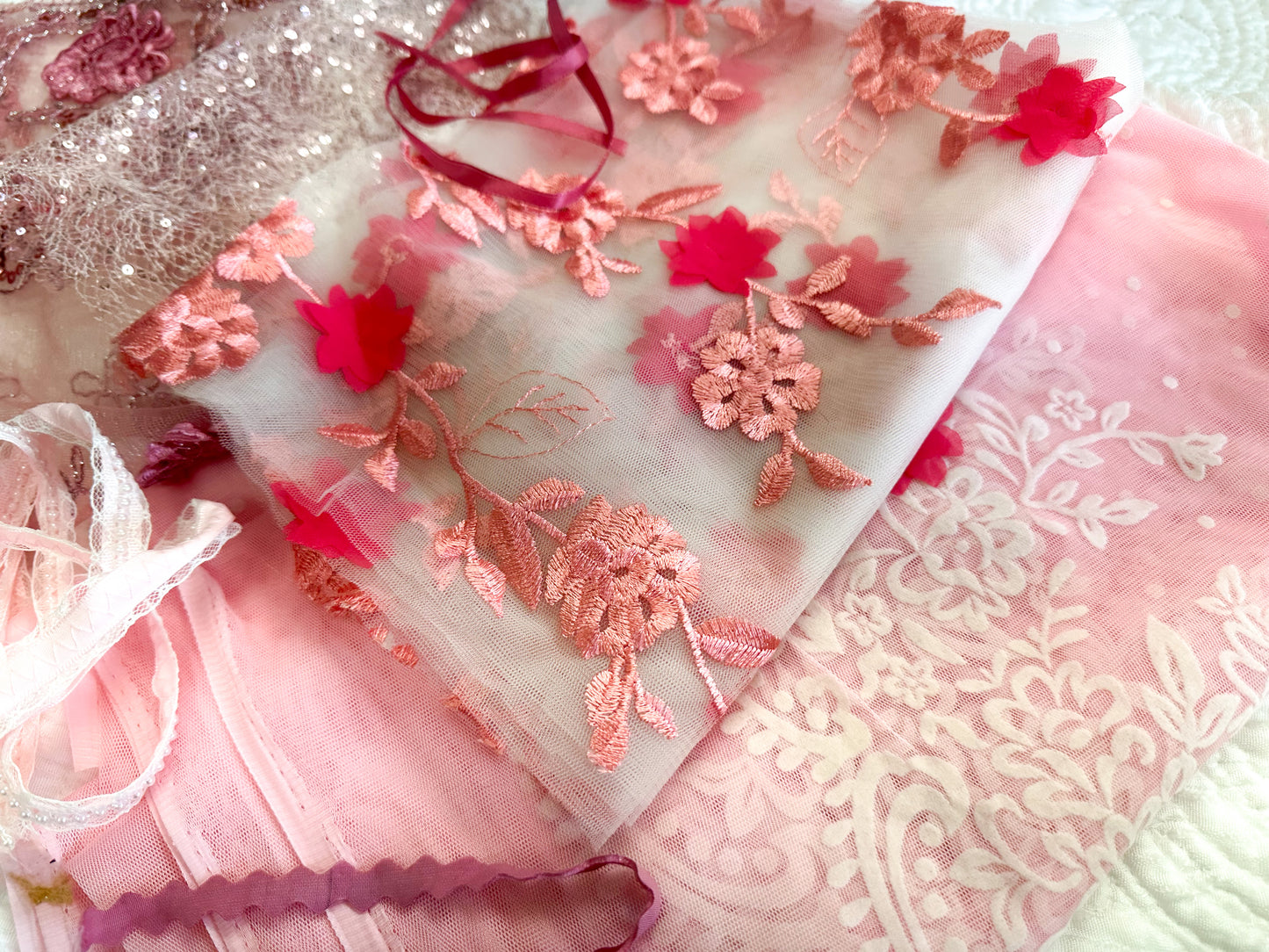Coordinated Lace, Ribbon and Fabric