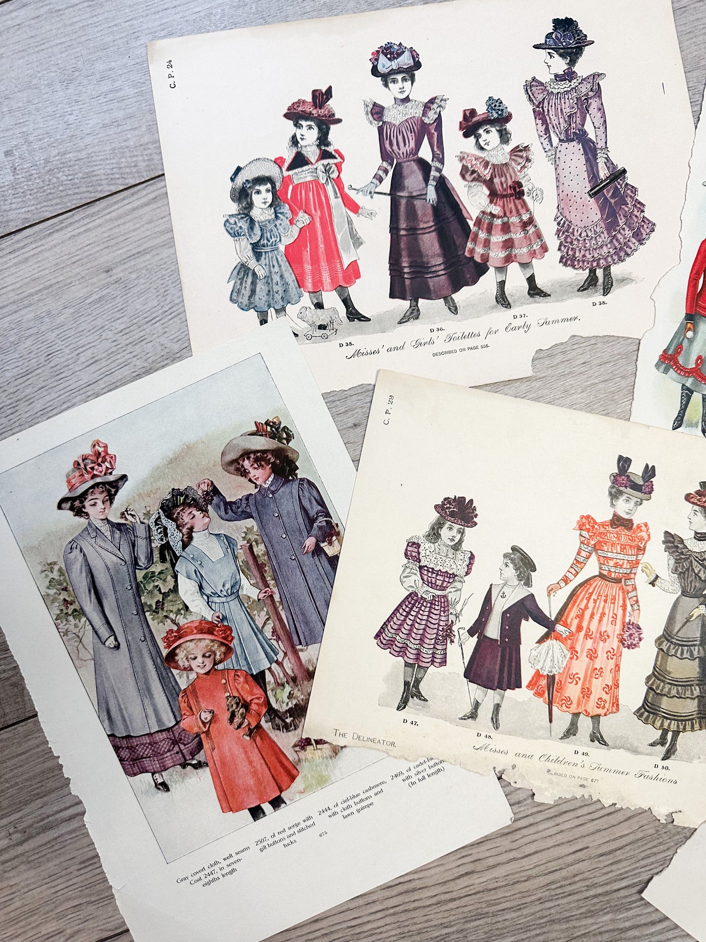 Vintage Fashion Prints (Set of 5)