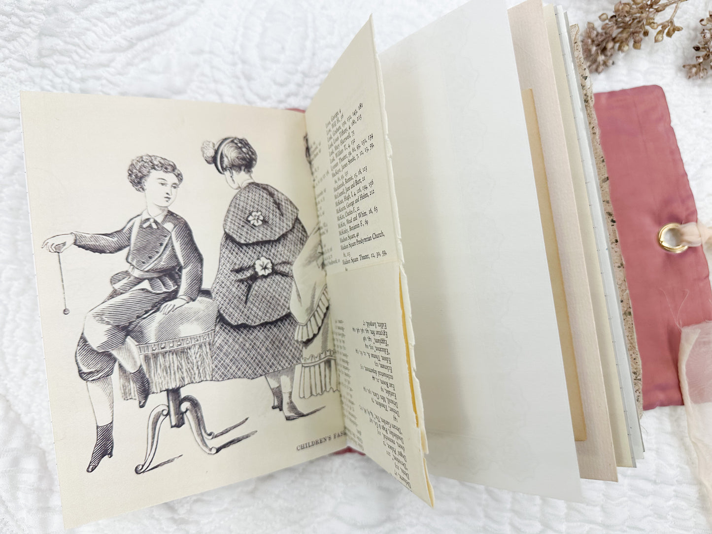 Handmade Journal with Vintage Linen