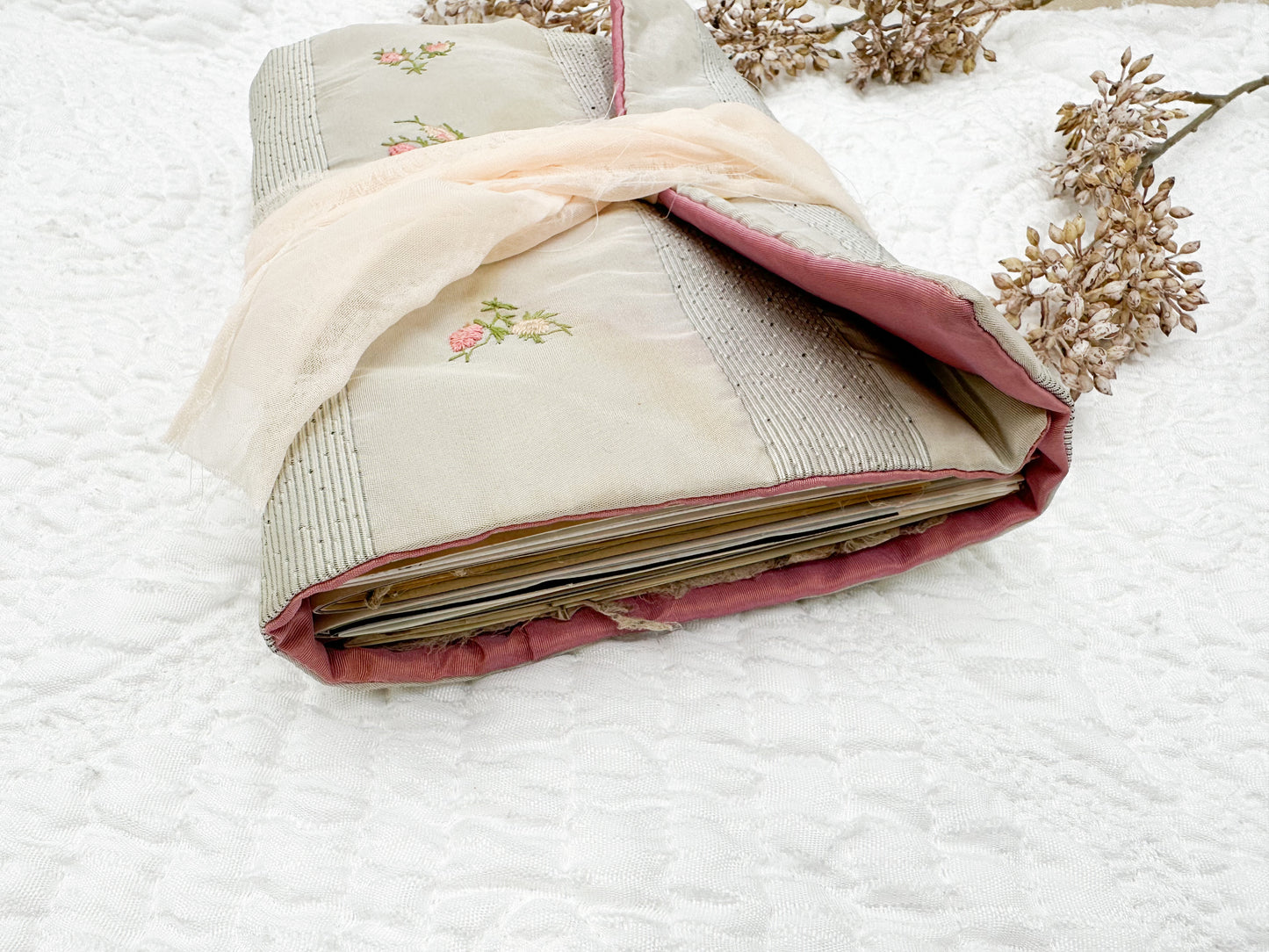 Handmade Journal with Vintage Linen