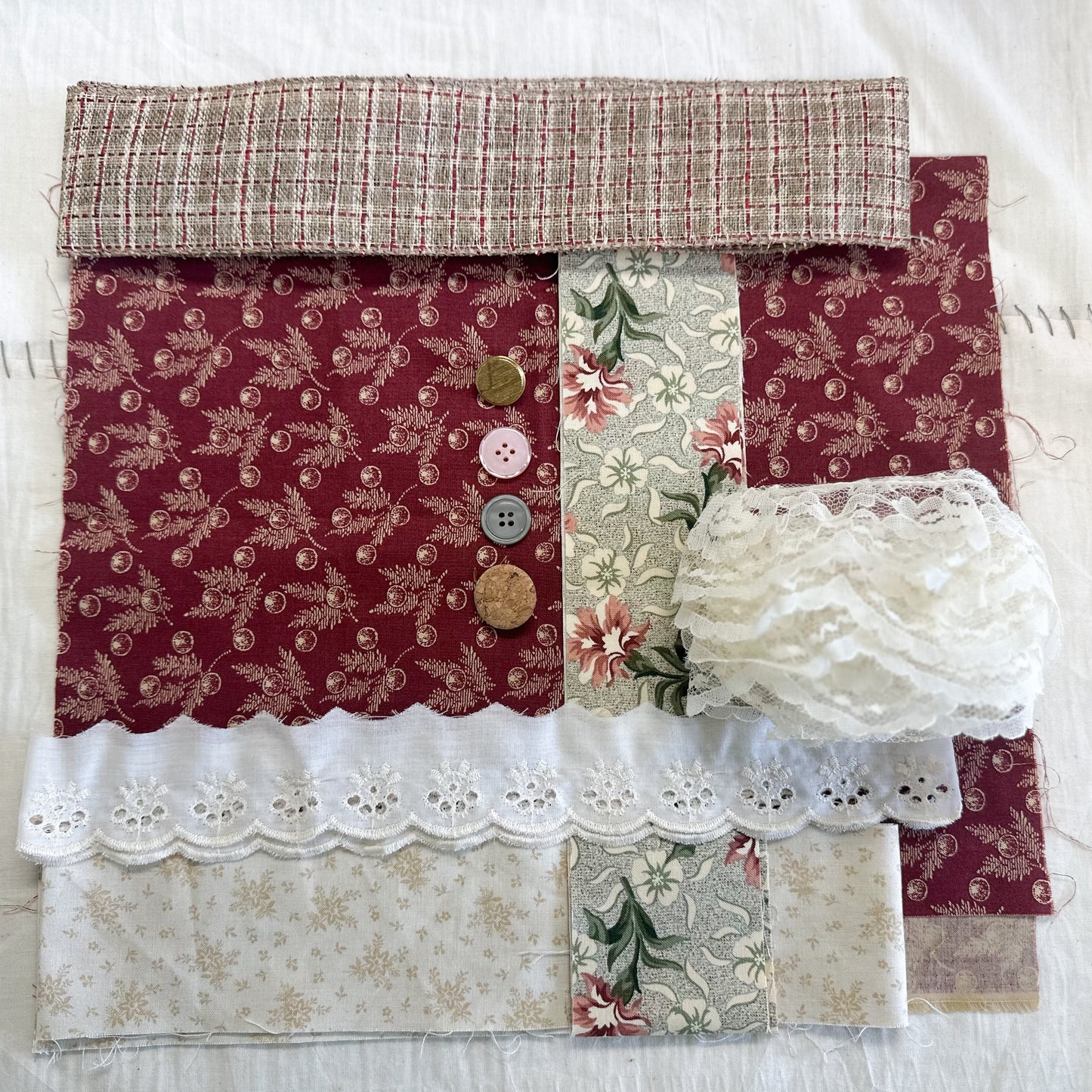 Coordinated Fabric and Button Kit