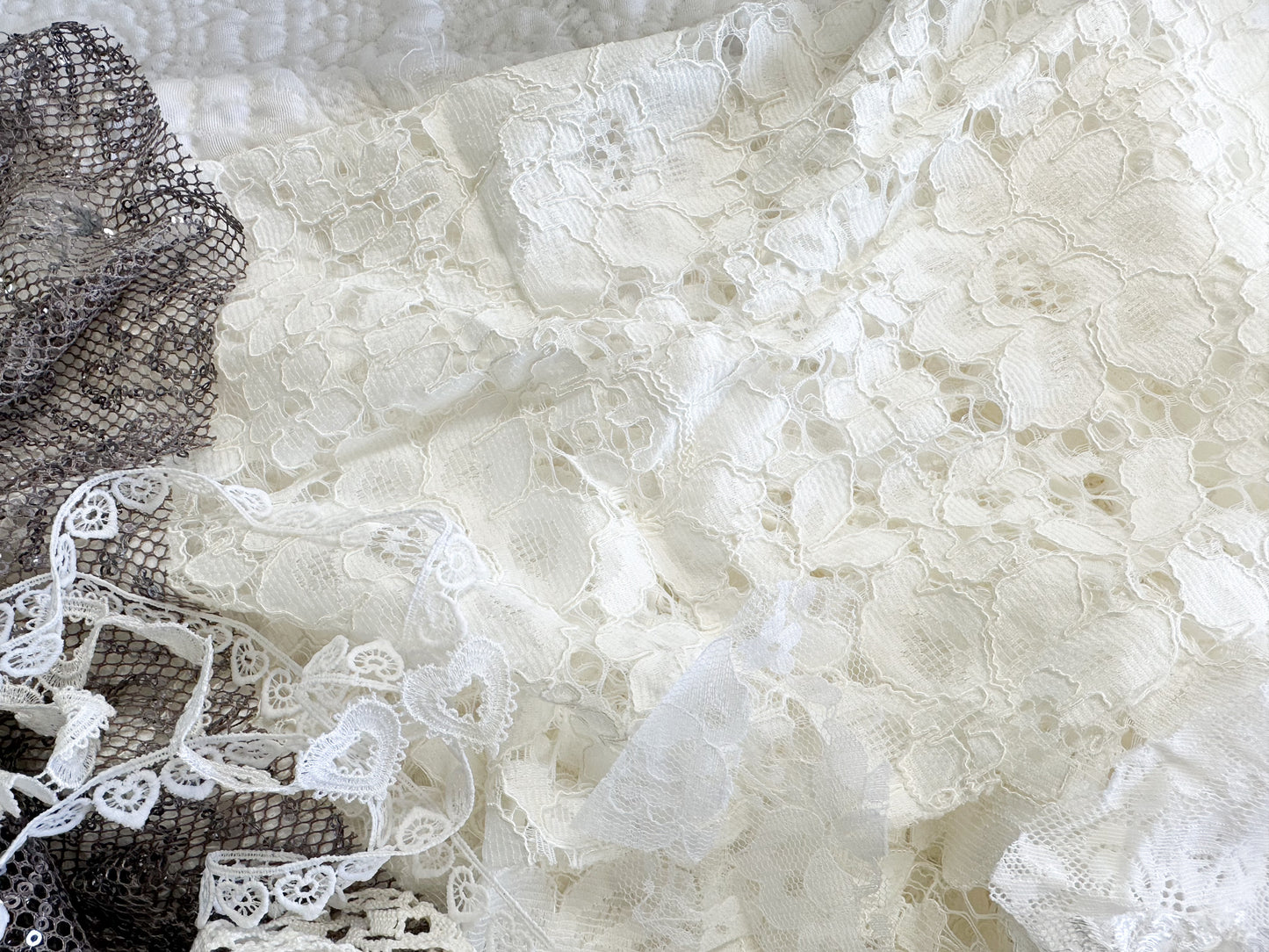 Coordinated Lace, Ribbon, and Fabric
