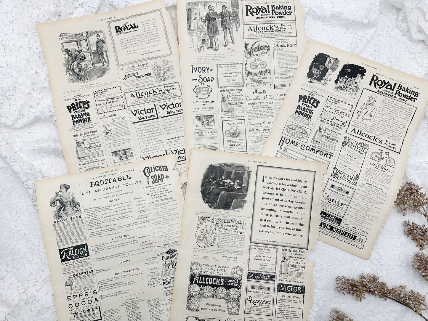 Vintage Magazine Page Set