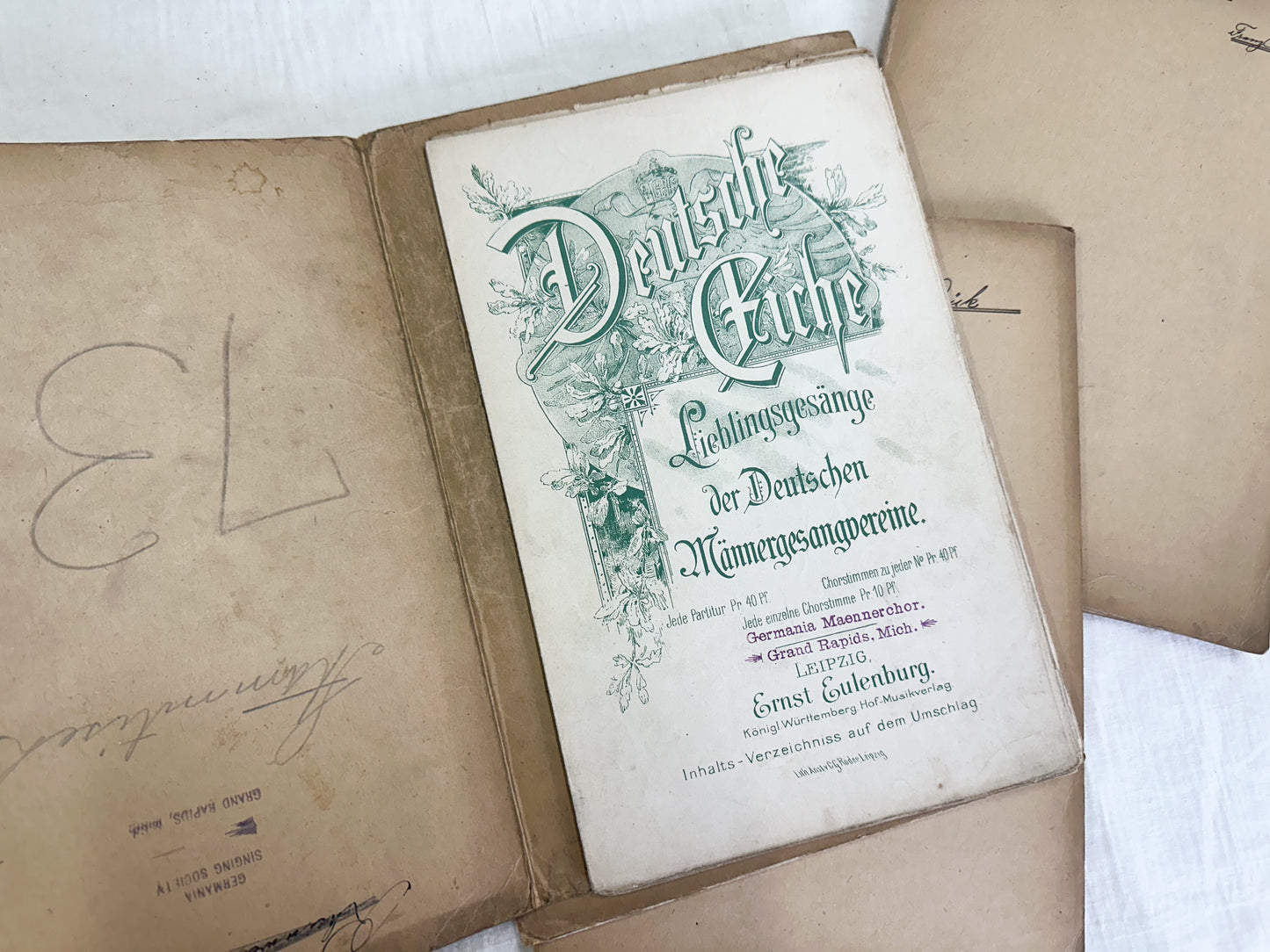 Vintage Music Folders and Sheet Music (Set of 4)