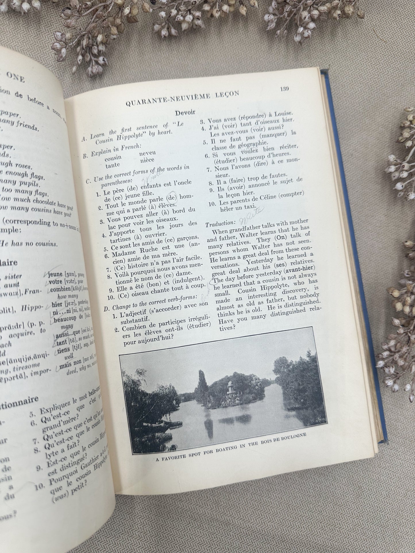 Vintage French Textbook