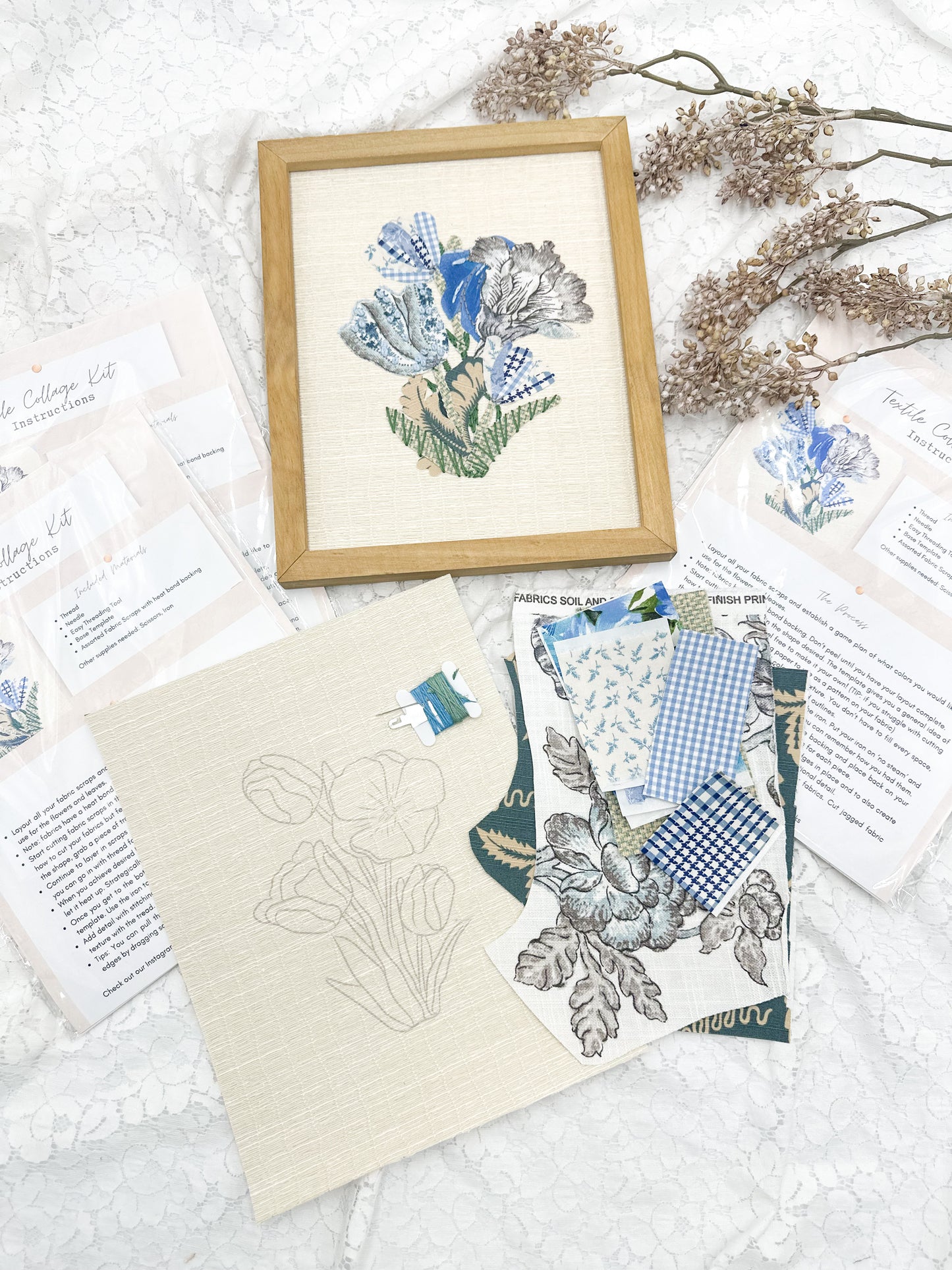 Textile Collage Kit- Floral