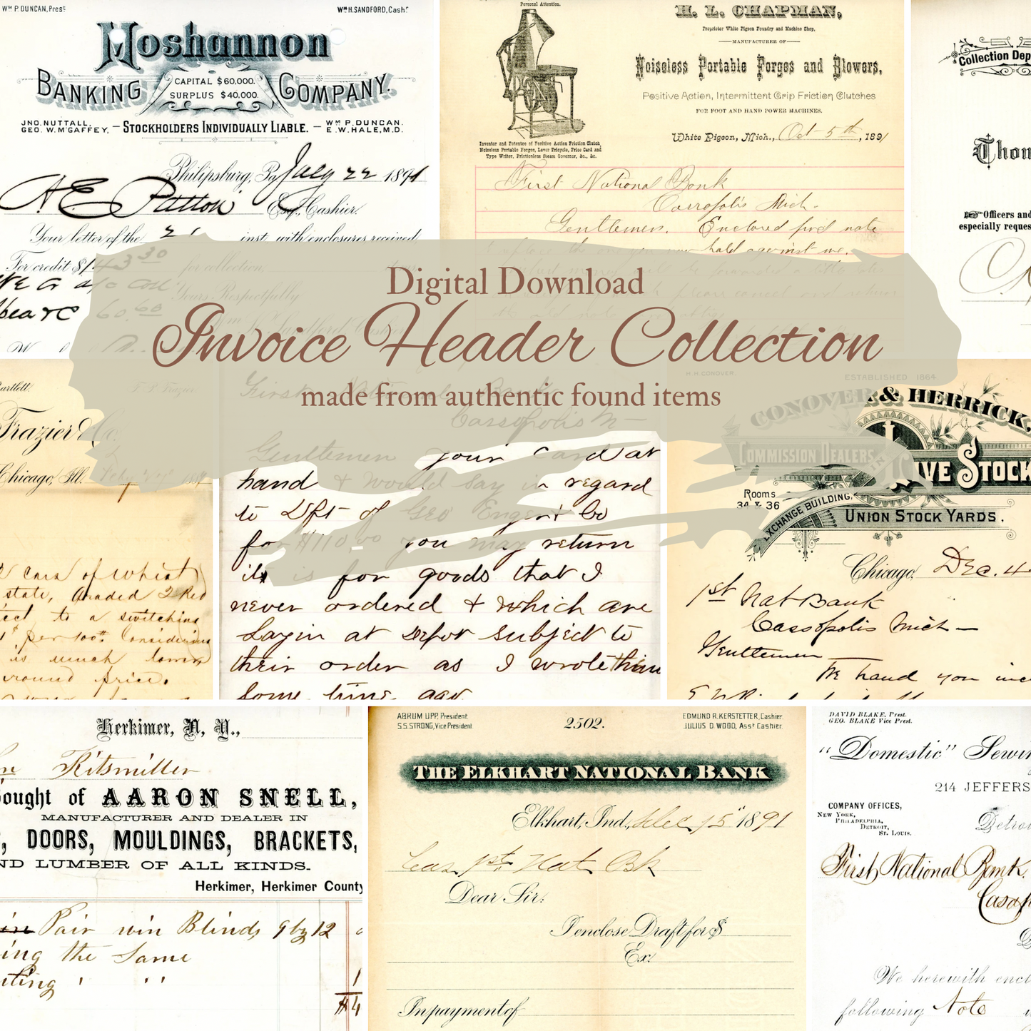Invoice Headers- Digital Download